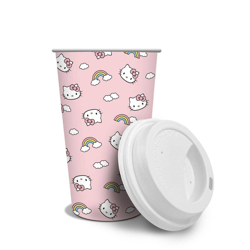 Hello Kitty Rainbow Skies Paper Hot Cups