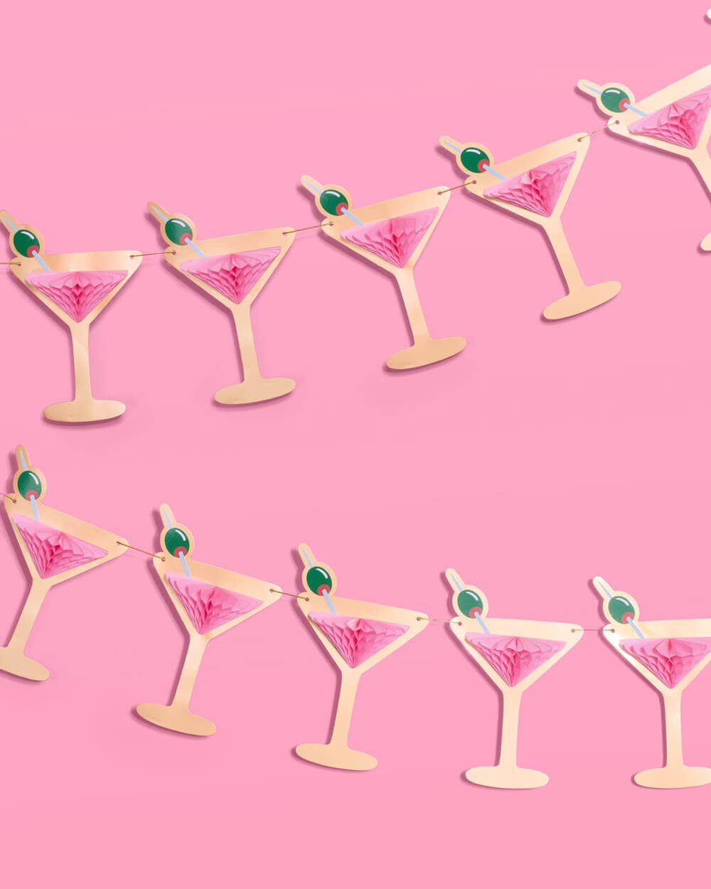 Martini Gold Foil Banner | 3D, Bachelorette, Birthday, Party