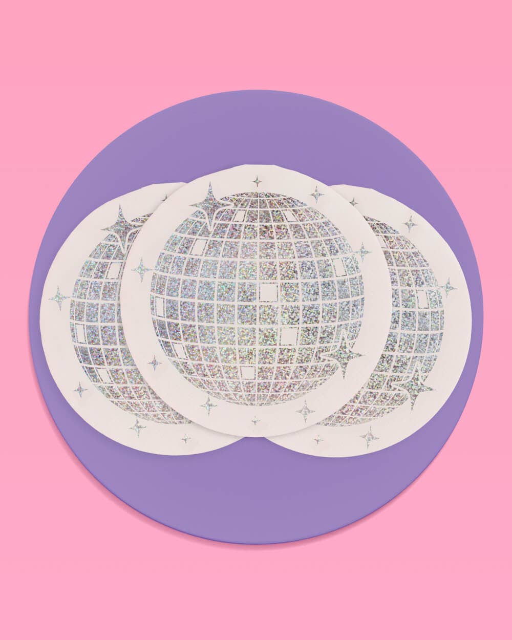 Shimmer Disco Pack - tablecloth, plates + napkins bundle