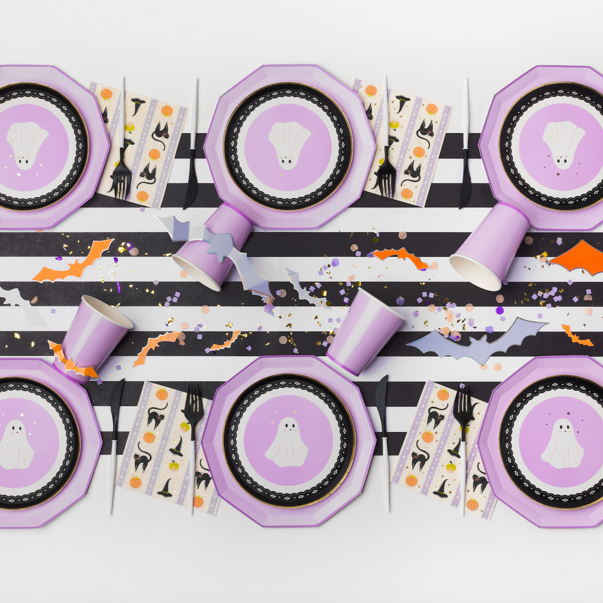 Frills and Thrills Halloween Dessert Plates (Set of 8)