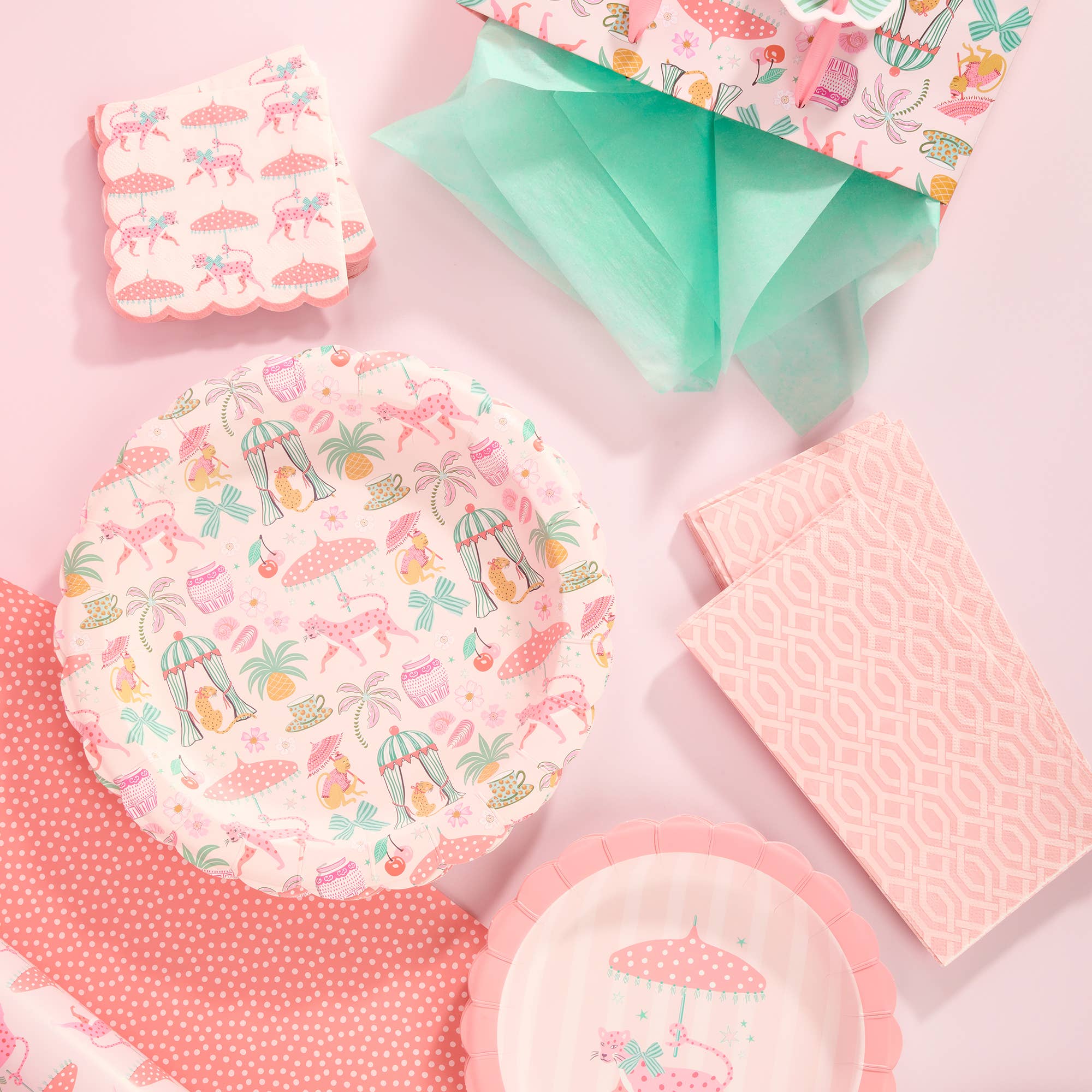 Leopard on Parade Scalloped Lunch Plates