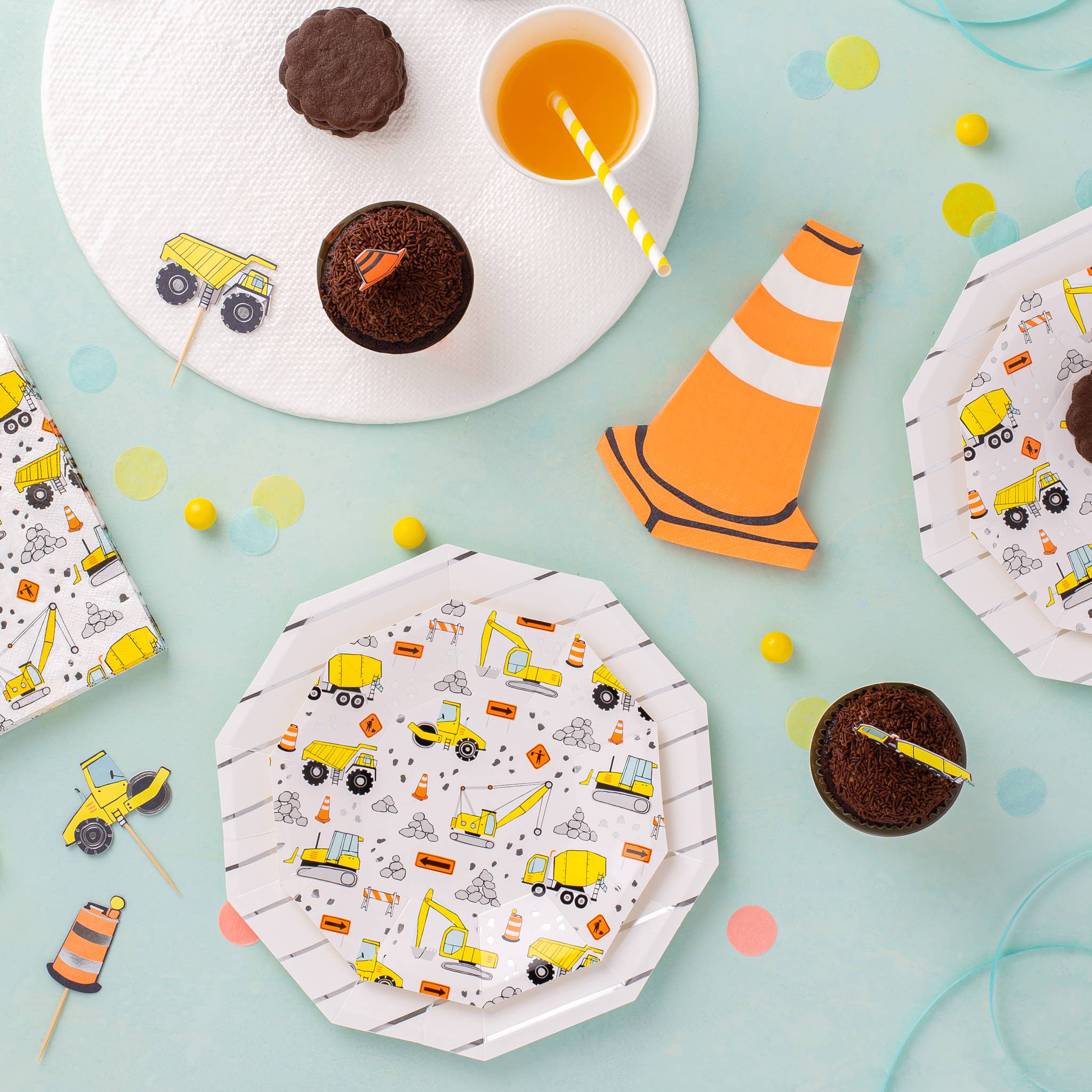 Under Construction "Traffic Cone" Petite Napkins - 16 Pk.