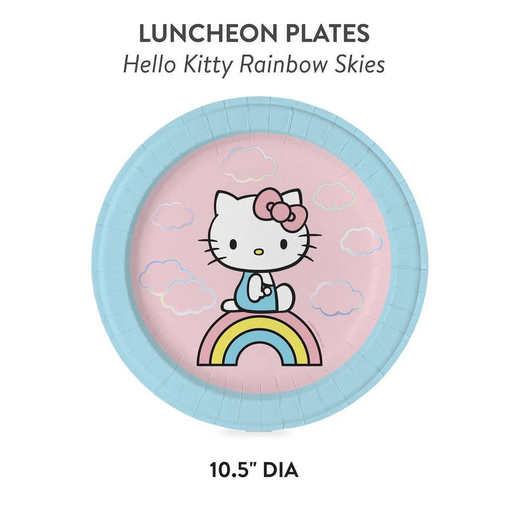 Hello Kitty Rainbow Skies Luncheon Plates