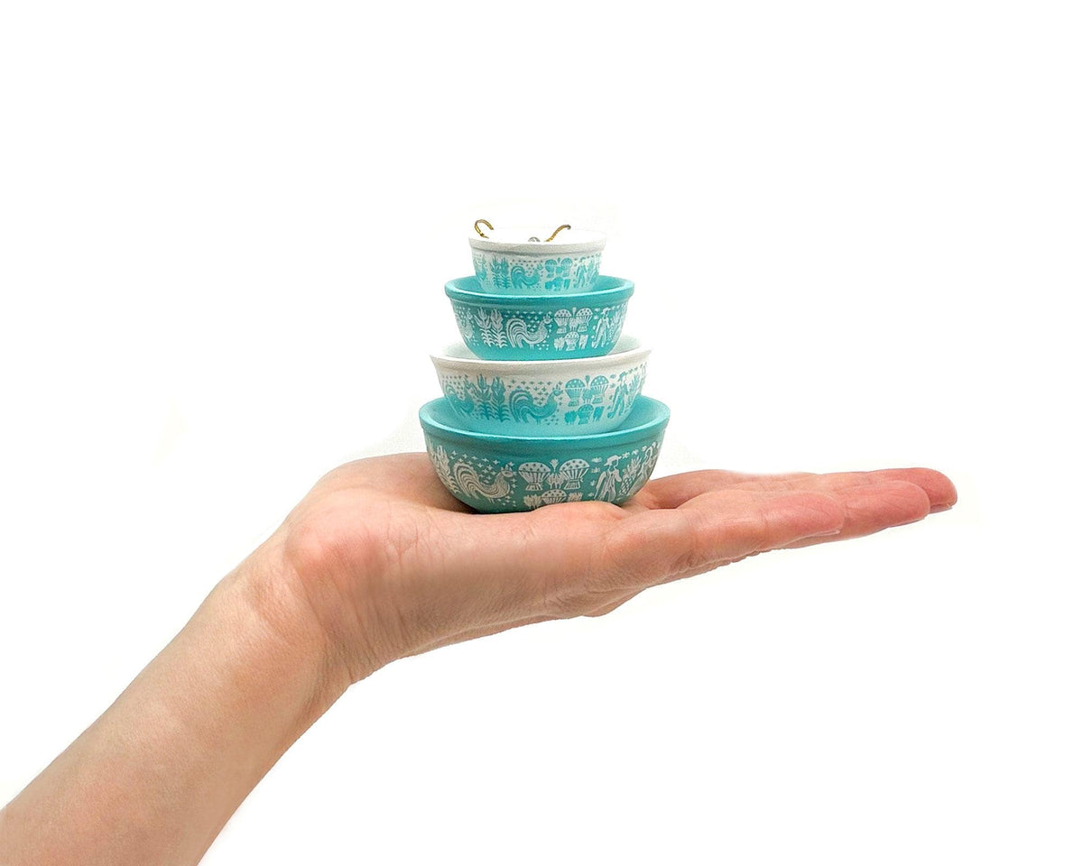 Mini Pyrex-Inspired Bowl Ornament | Retro Christmas Decor
