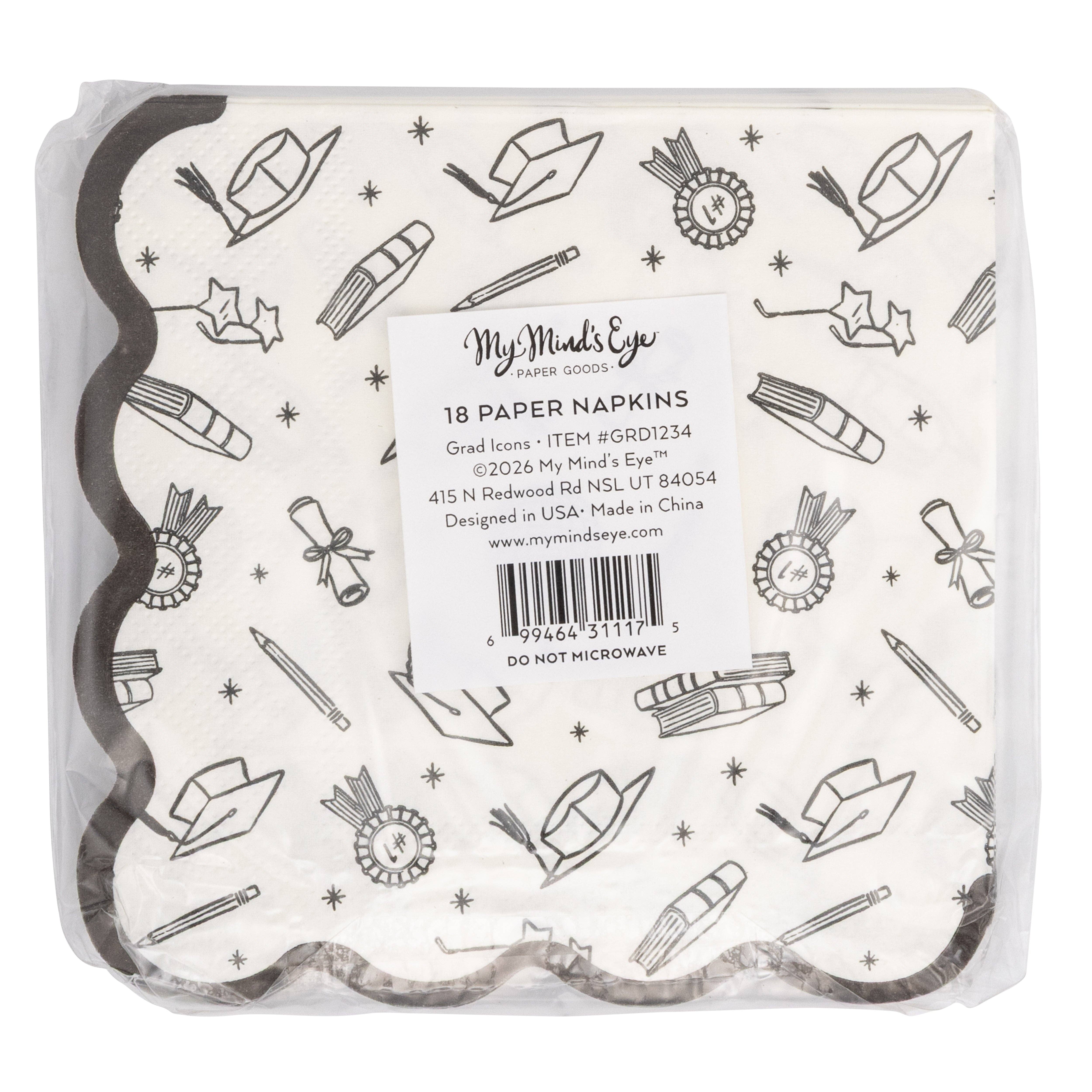 GRD1234 - Grad Icon Foil Napkin Cocktail