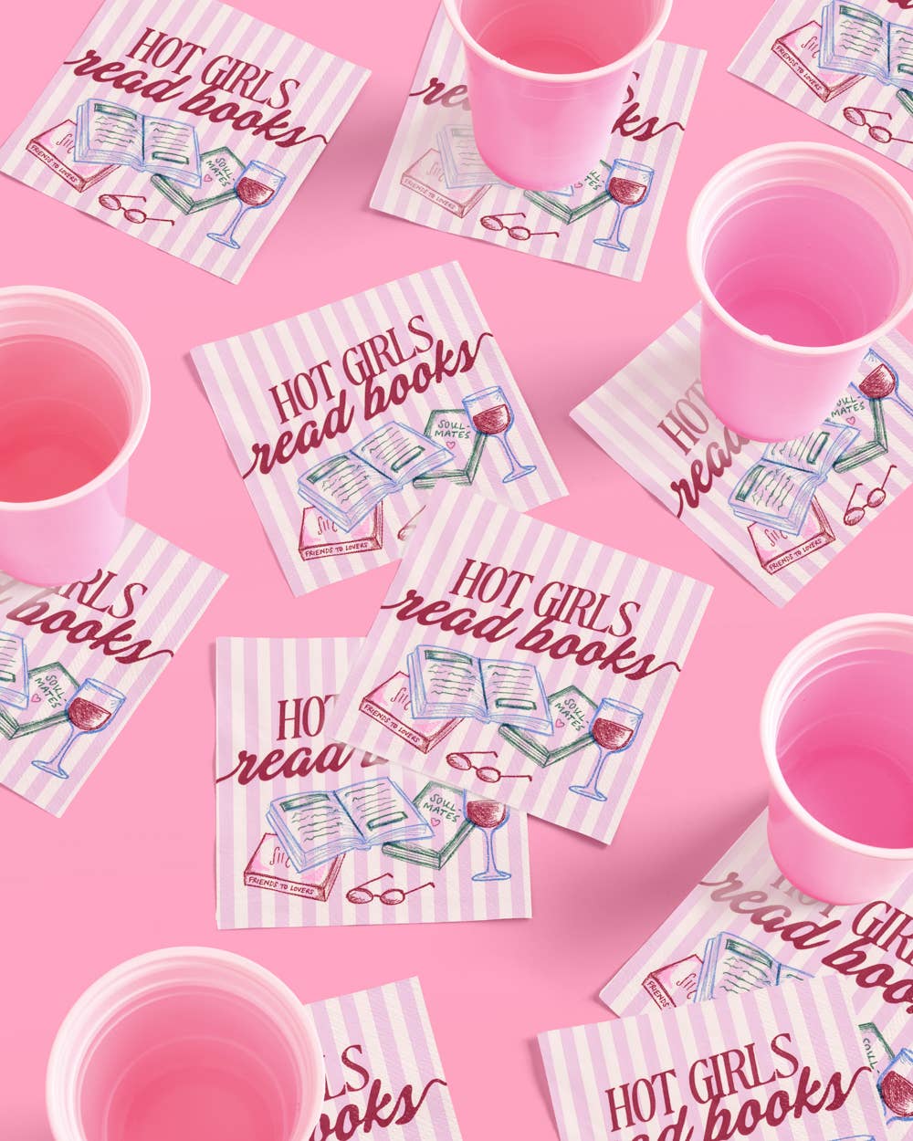 Hot Girls Book Club Napkins | book party, bookish