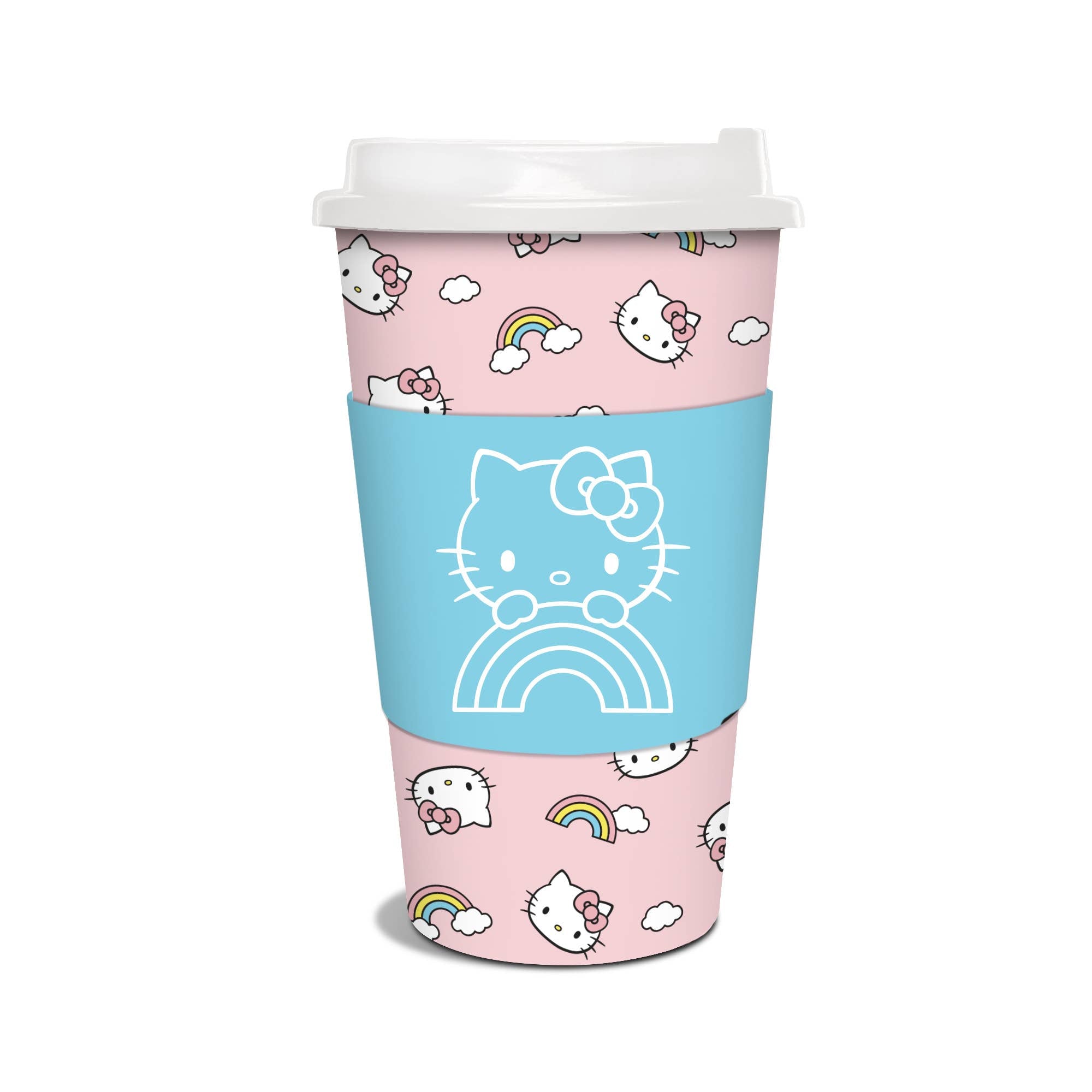 Hello Kitty Rainbow Skies Paper Hot Cups
