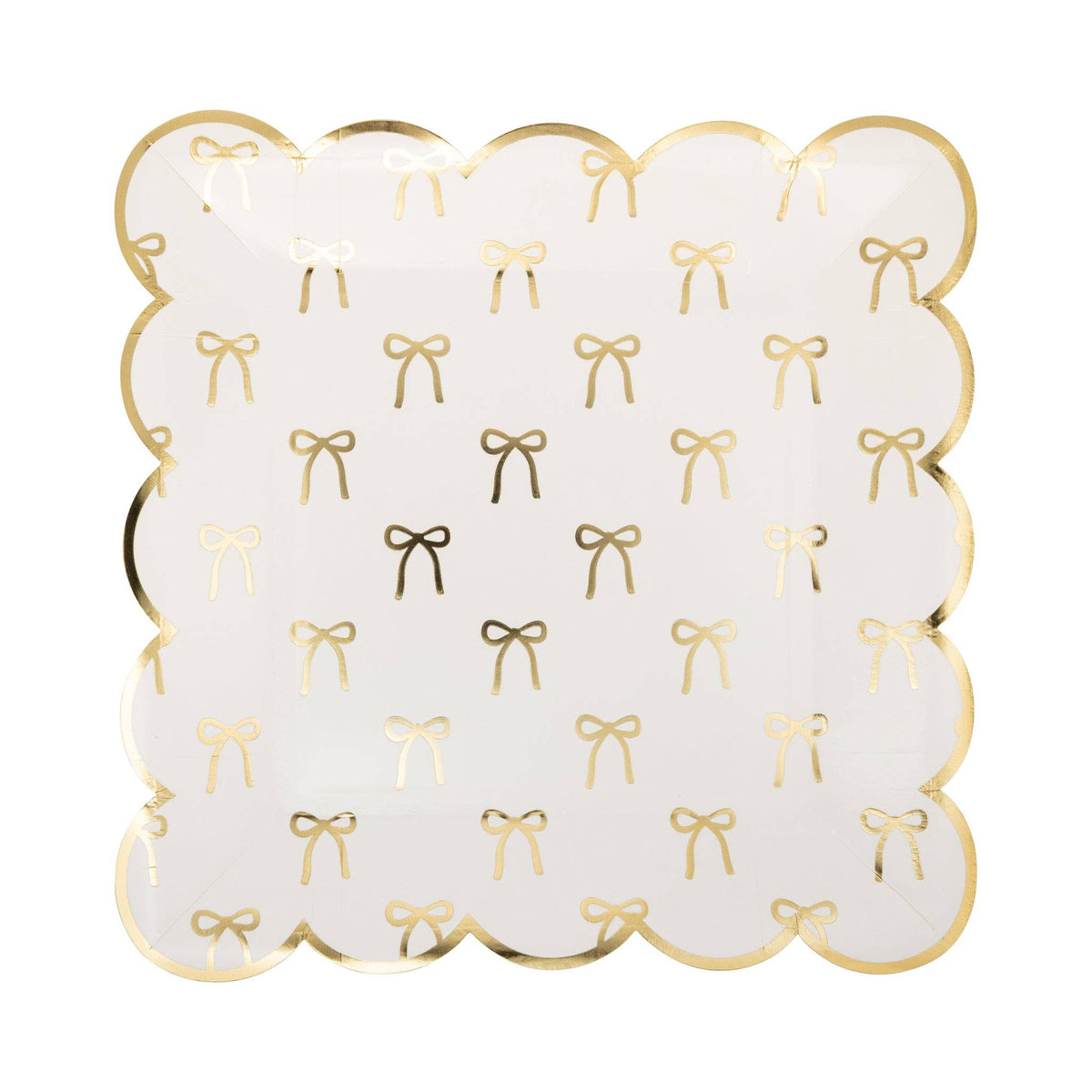 PLPL1681 - Gold Bows Paper Plate