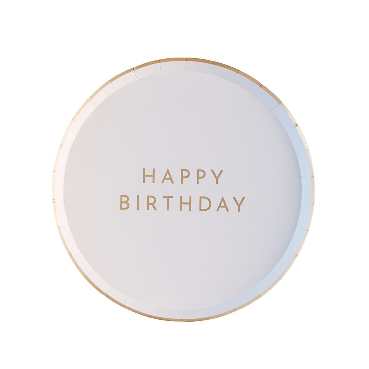 WHITE & GOLD SIGNATURE HAPPY BIRTHDAY SMALL PLATES