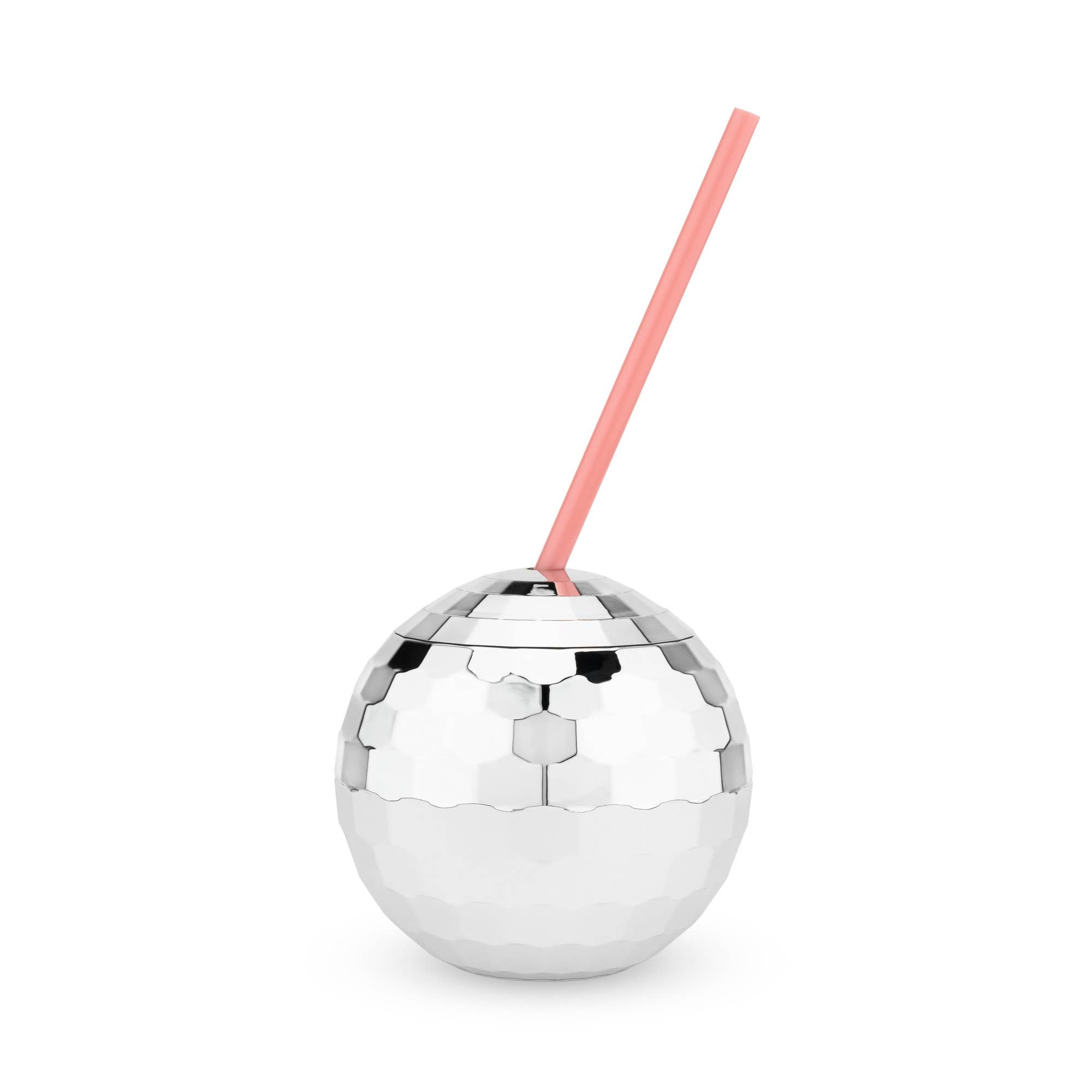 Silver Disco Ball Drink Tumbler
