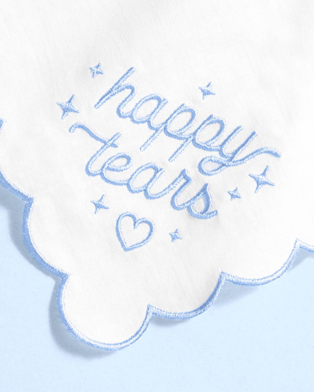 Happy Tears Handkerchief - embroidered handkerchief