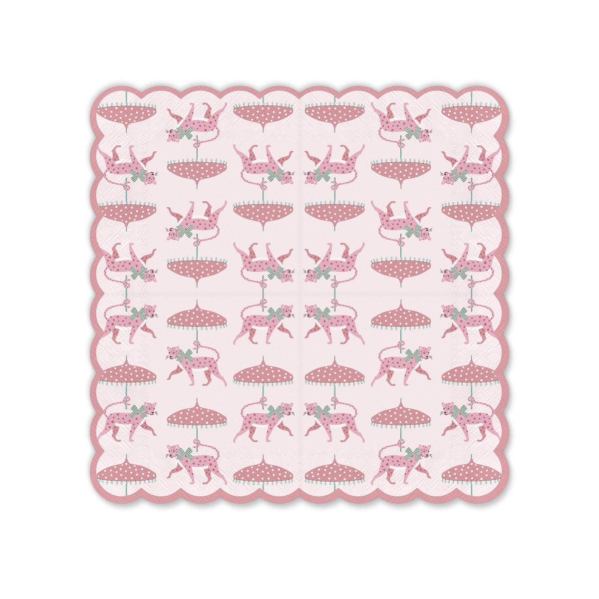 Leopard on Parade Scalloped Beverage Napkins