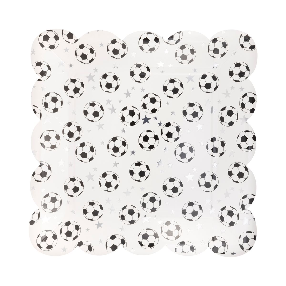 SOC1041 - Scattered Soccer Ball Paper Plate