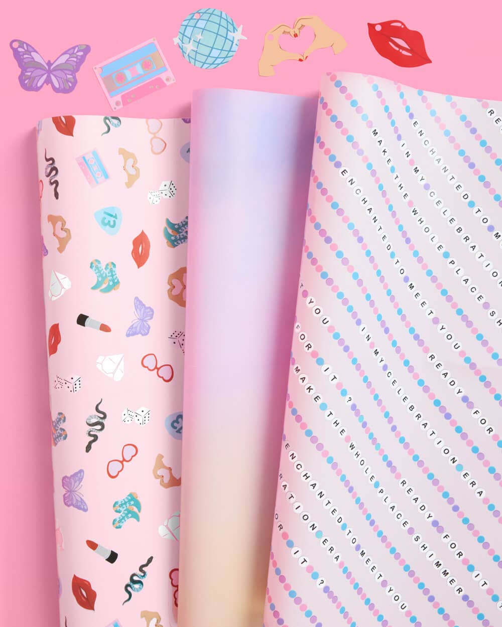 Gifting Era Wrapping Paper Set - 12 sheets + 16 tags, Christmas Gifting