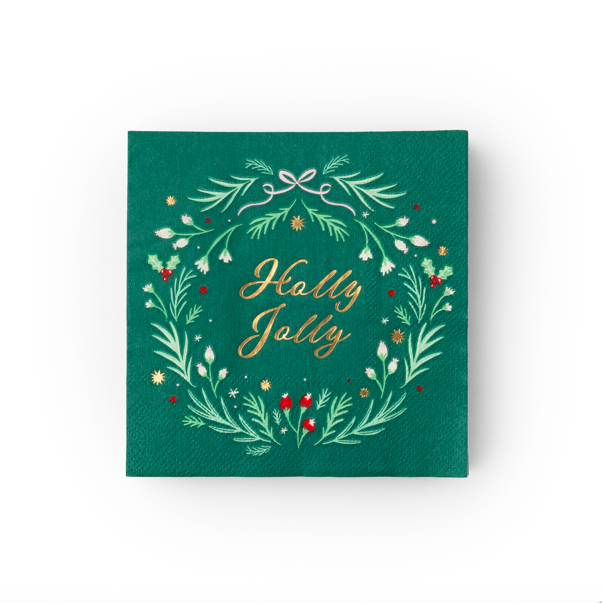 Holly Jolly Christmas Cocktail Napkins (Set of 20)