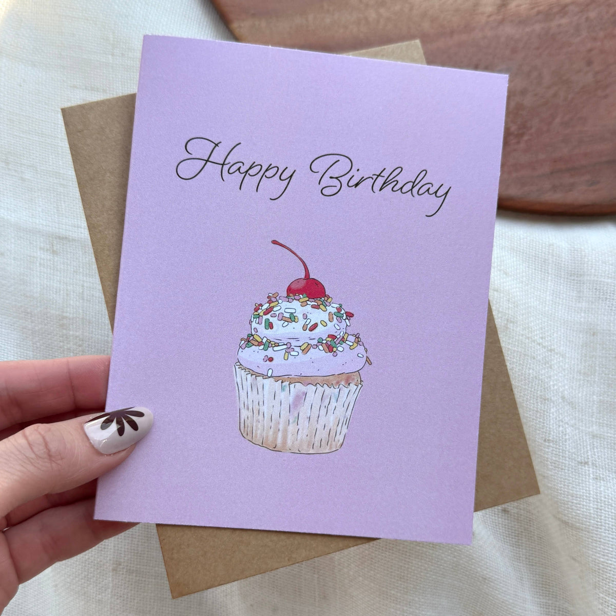 Happy Birthday Cupcake Greeting Card