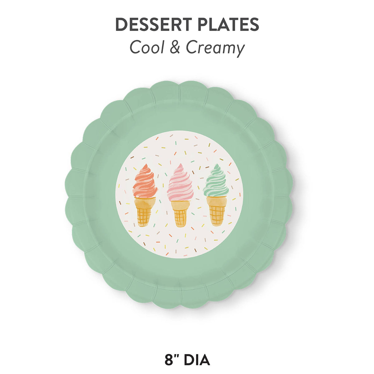 Cool & Creamy Scalloped Dessert Plates