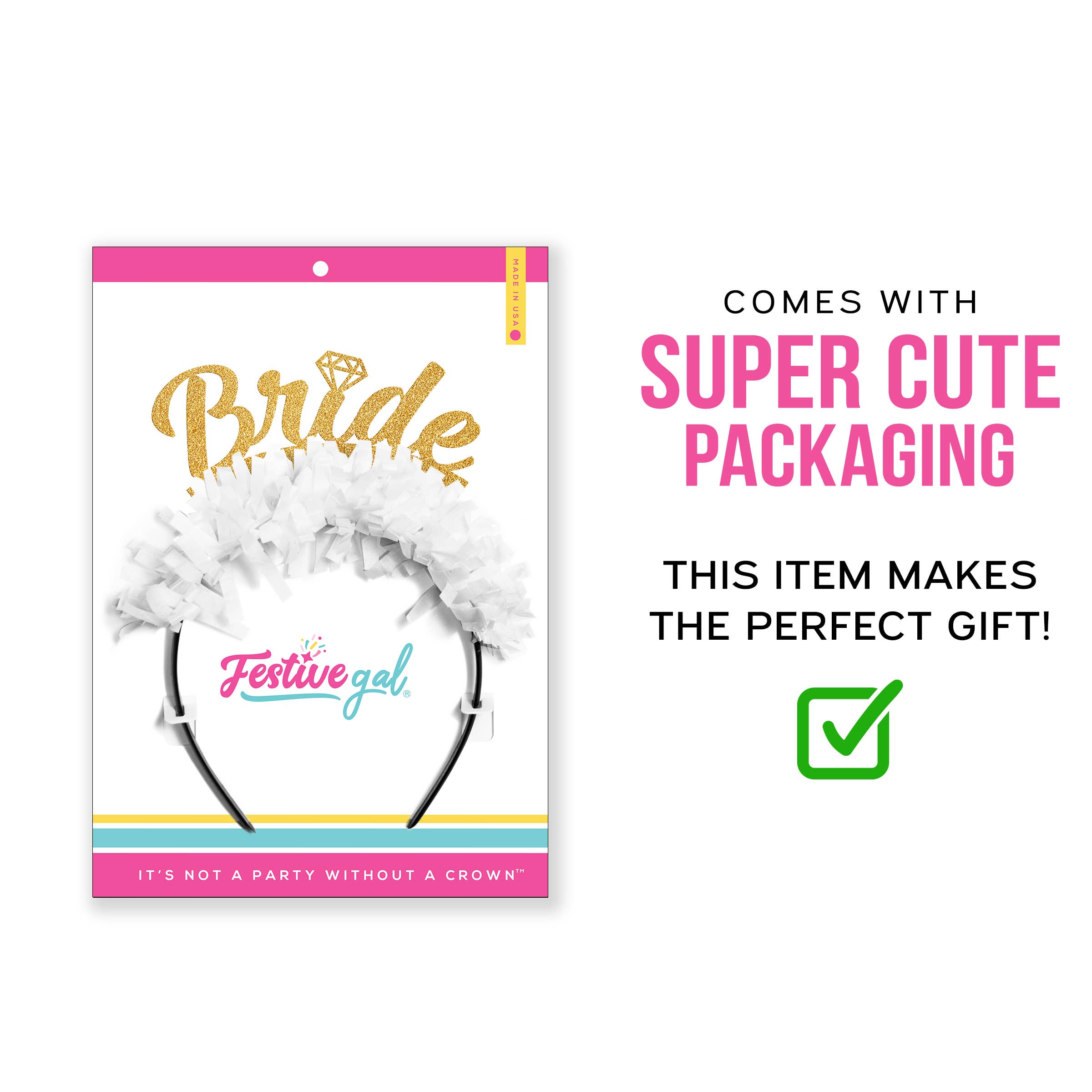 The Original Bride Bachelorette Party Headband Crown