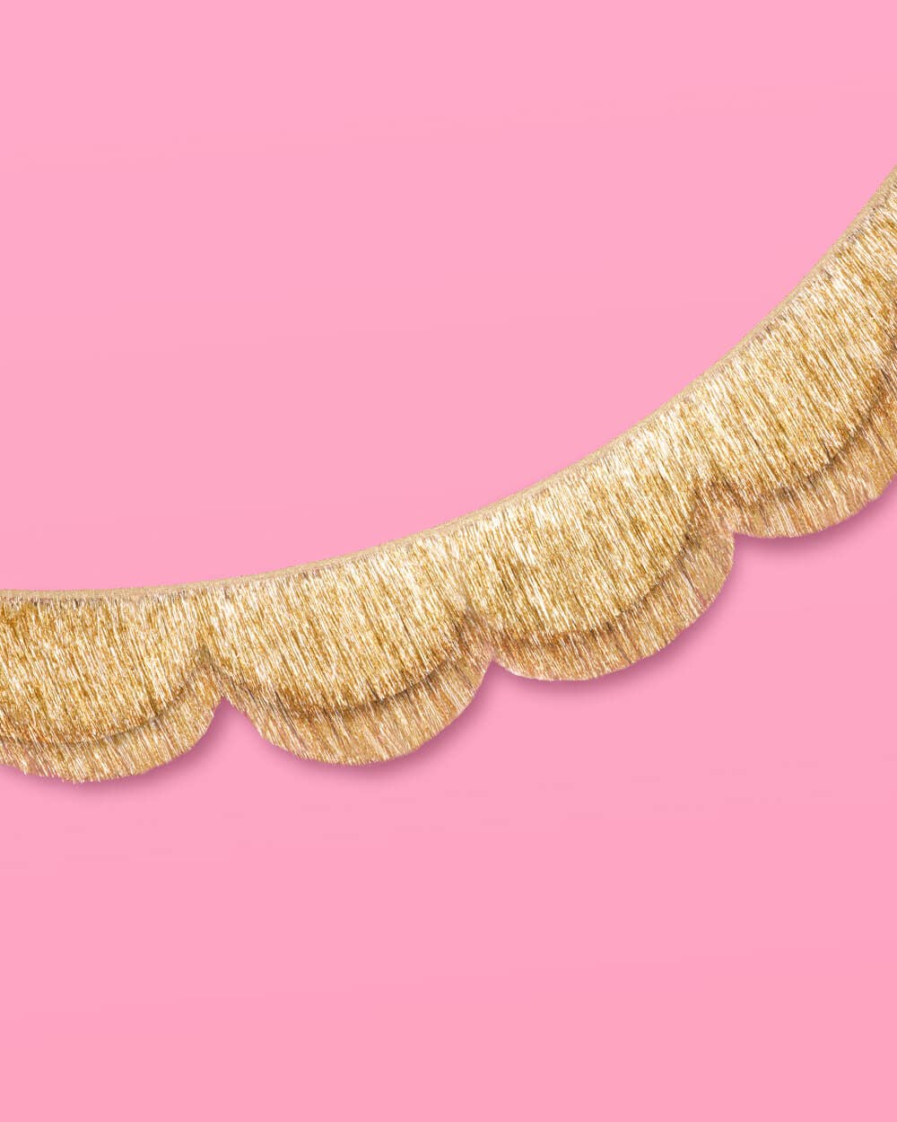 Stay Golden Fringe - scalloped banner, gold, 5 feet