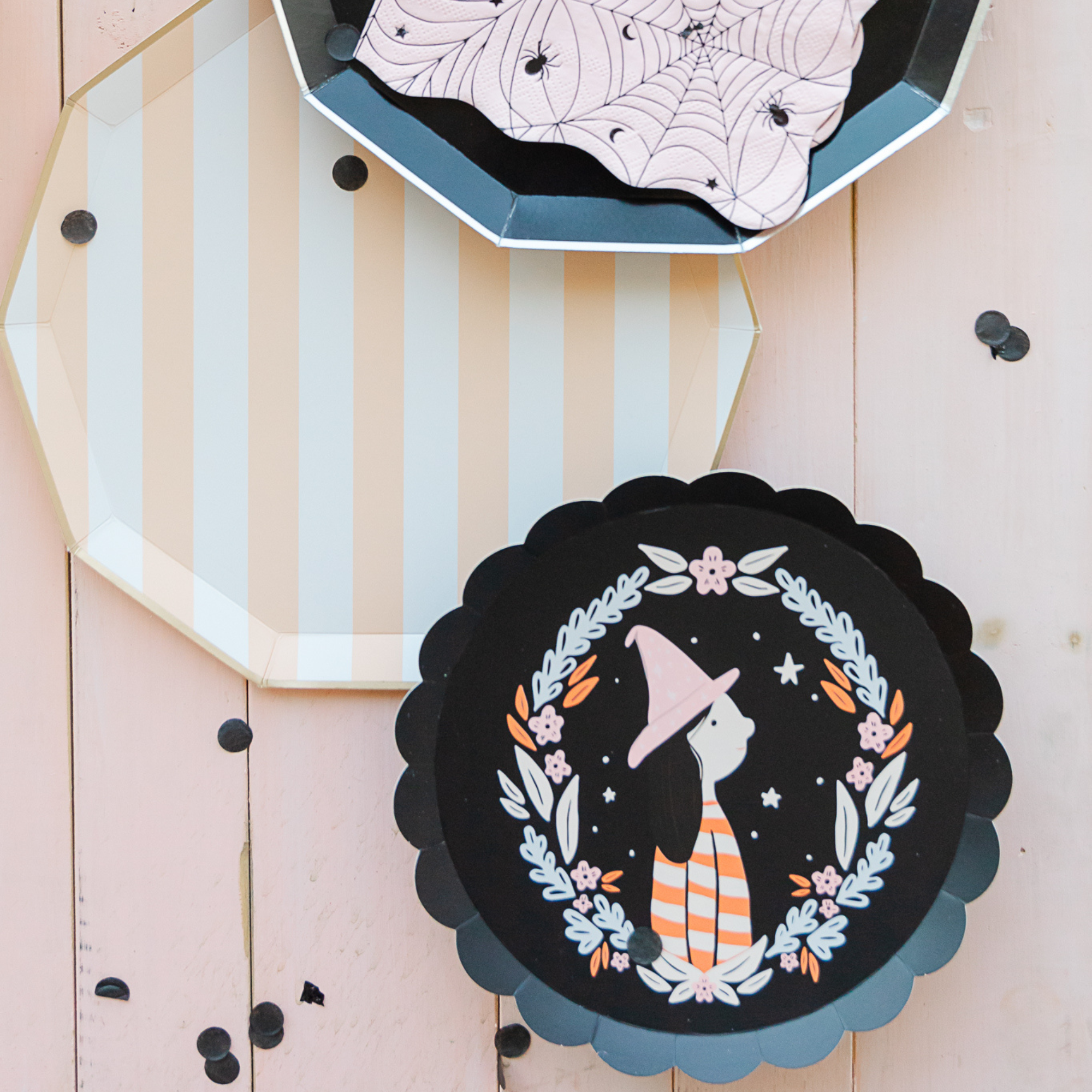 SWEET PEACH SIGNATURE CABANA STRIPE PLATES