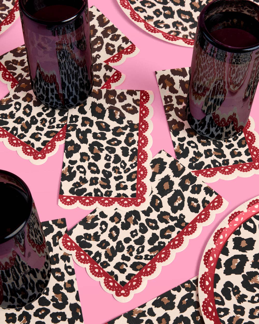 Wild Thing Napkins - 25 paper napkins, cheetah, safari, Vday