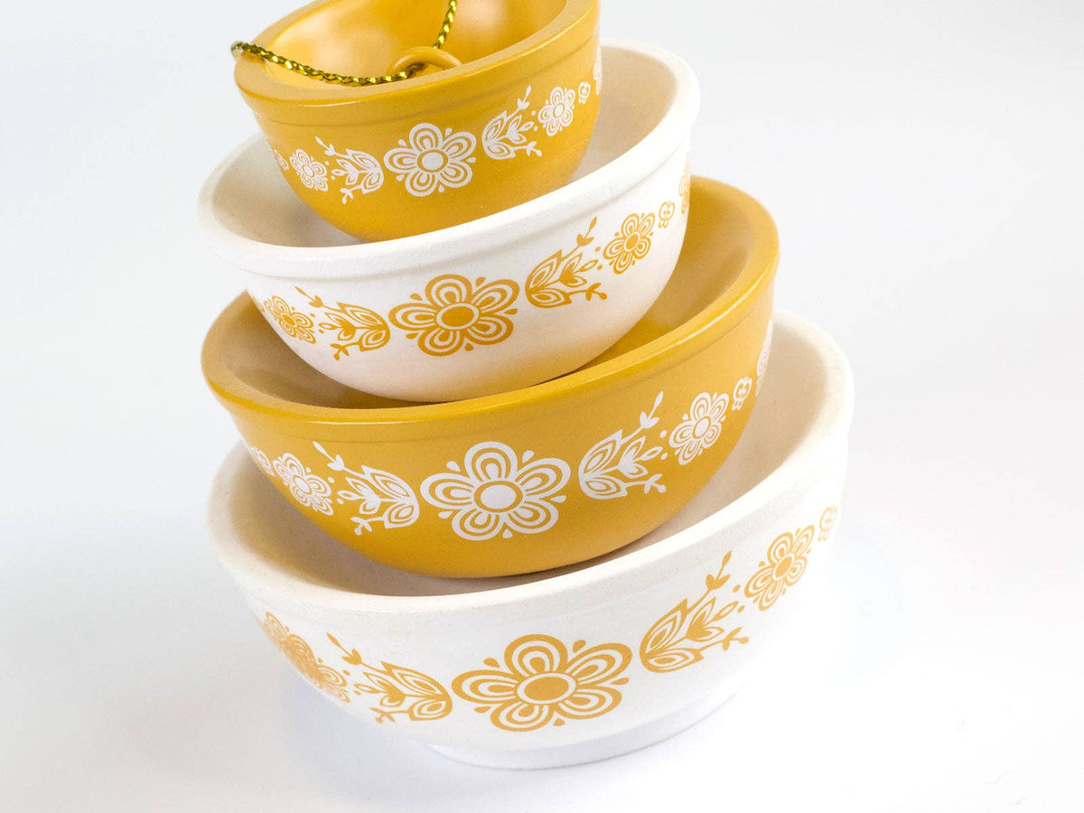 Mini Pyrex-Inspired Bowl Ornament | Retro Christmas Decor