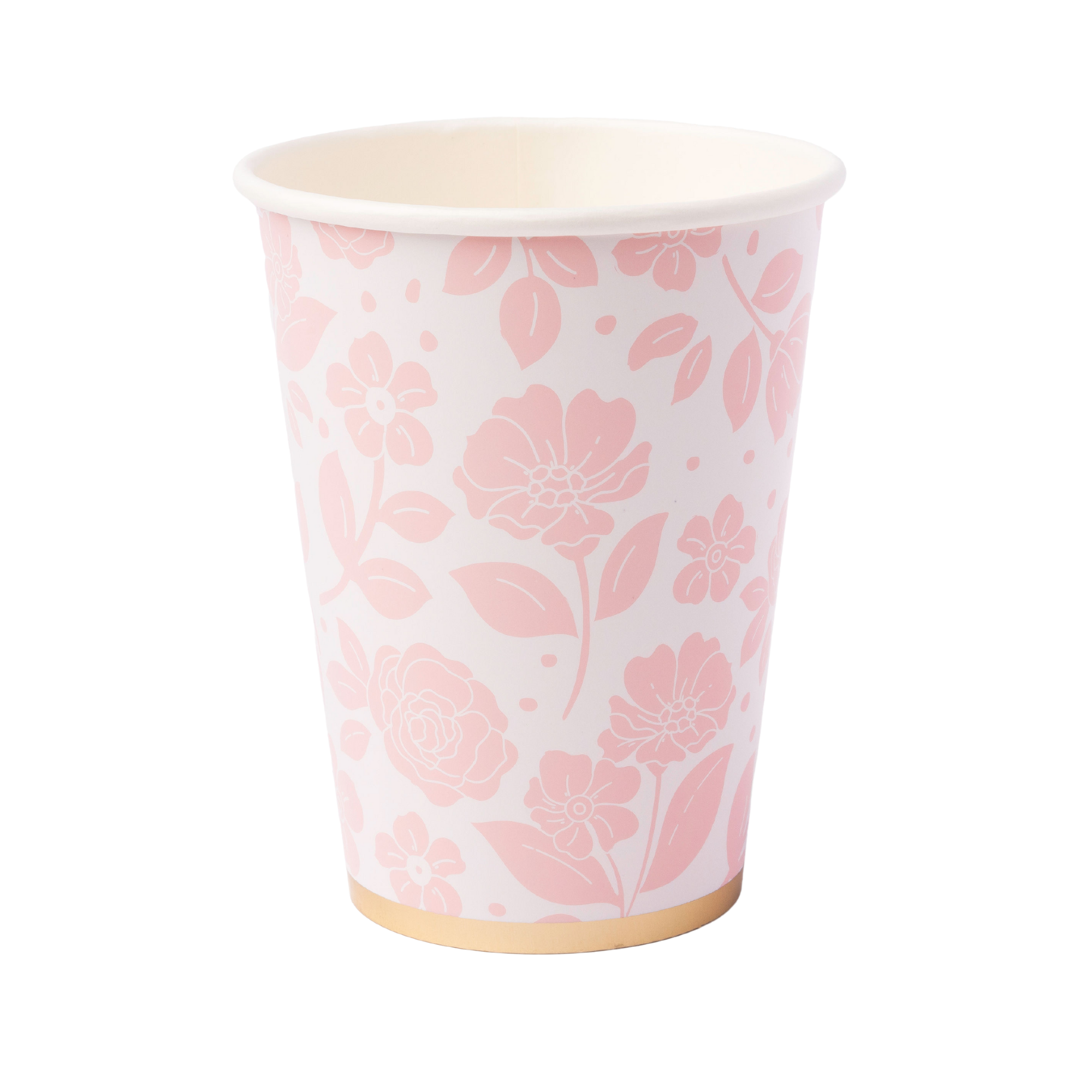 PETAL PINK ELEGANT FLORAL CUPS