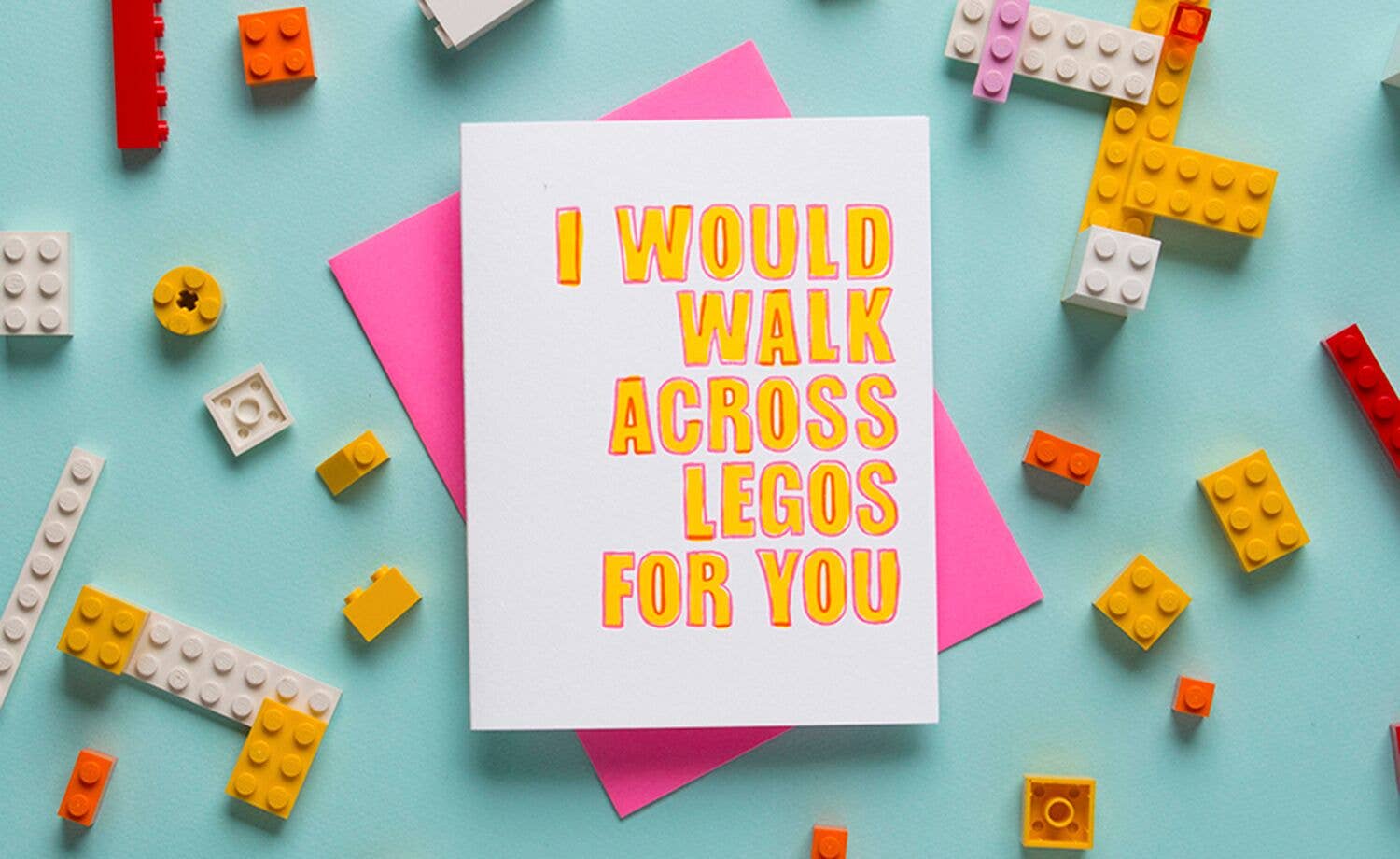 Walk Across Legos - Baby and Parenting Greeting Card