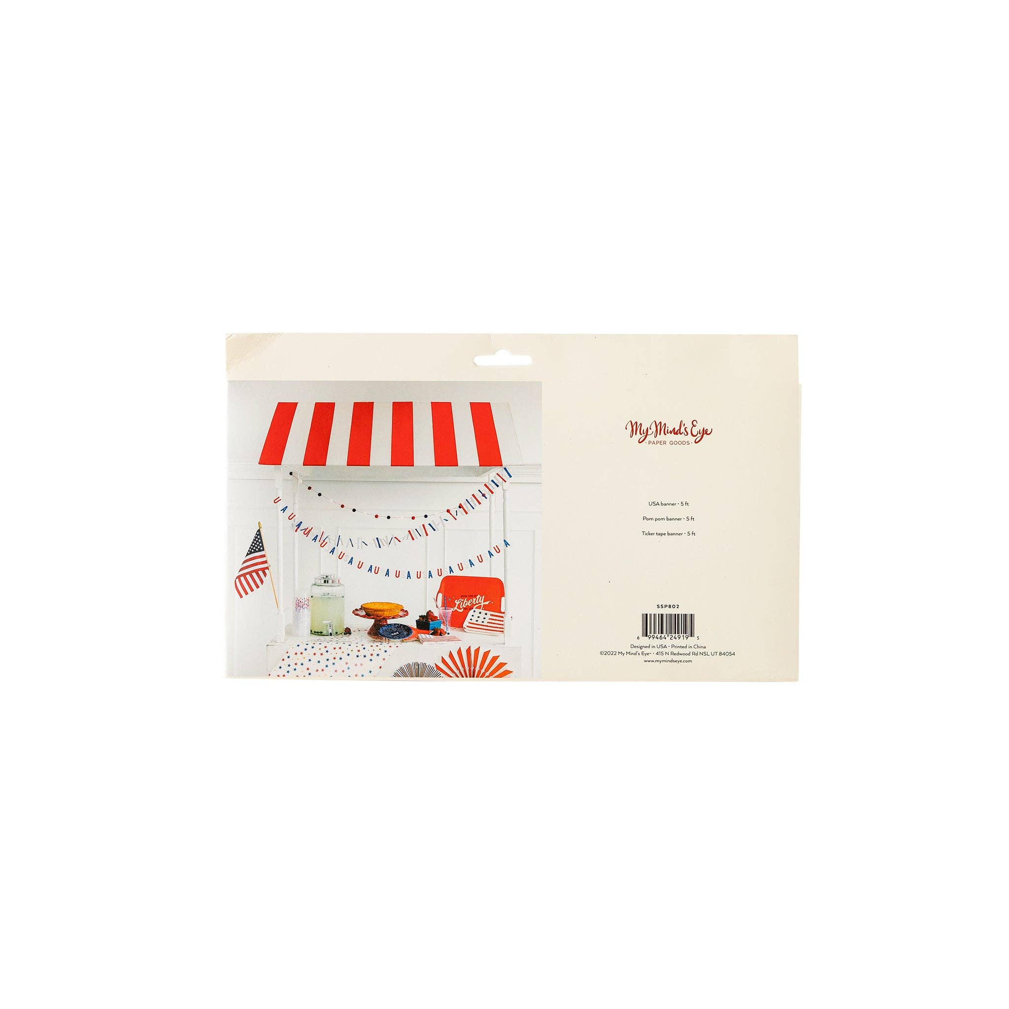 SSP802 - Stars and Stripes Ticker Tape Mini Banner Set
