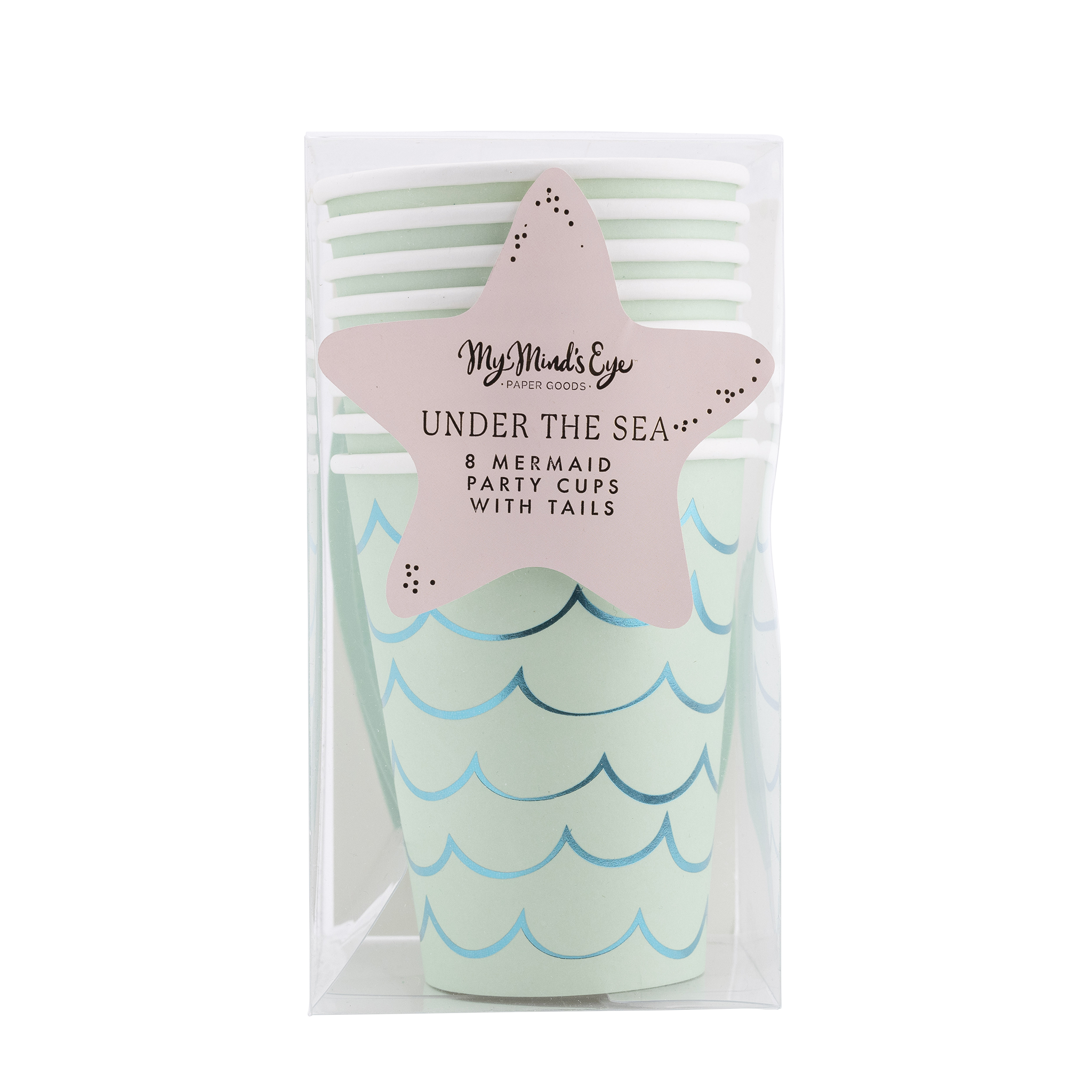 SEA1011 - Mermaid Tail Paper Party Cups - 12 oz