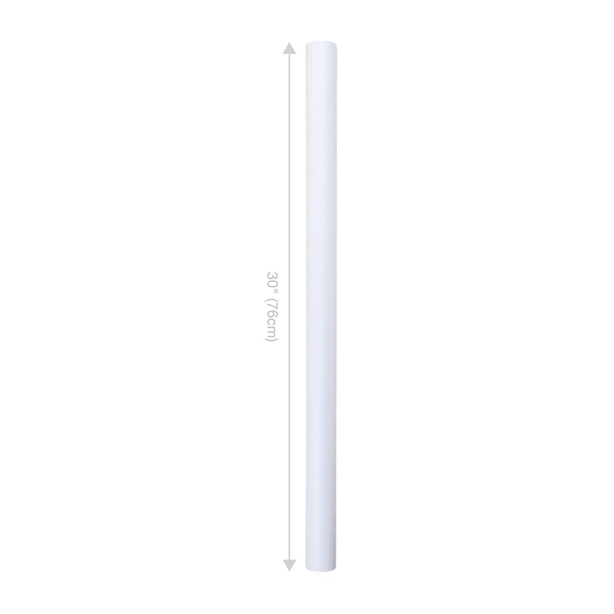 30" x 10' Wrapping Paper | White Pinstripe
