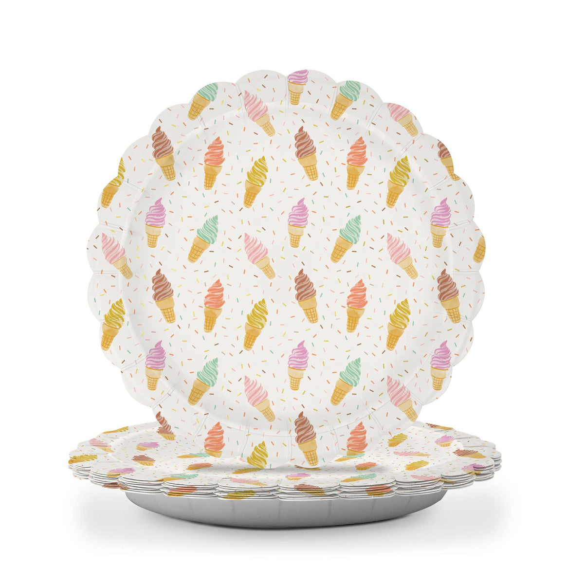 Cool & Creamy Scalloped Luncheon Plates