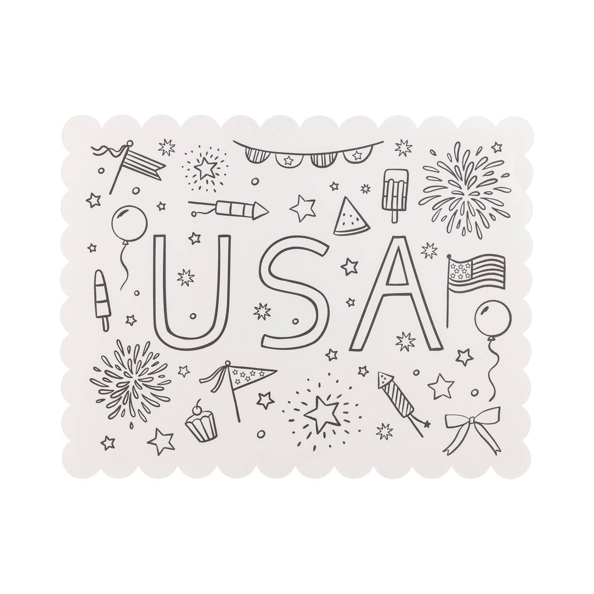 PLCV167 - USA Coloring Activity Placemat (24 ct)