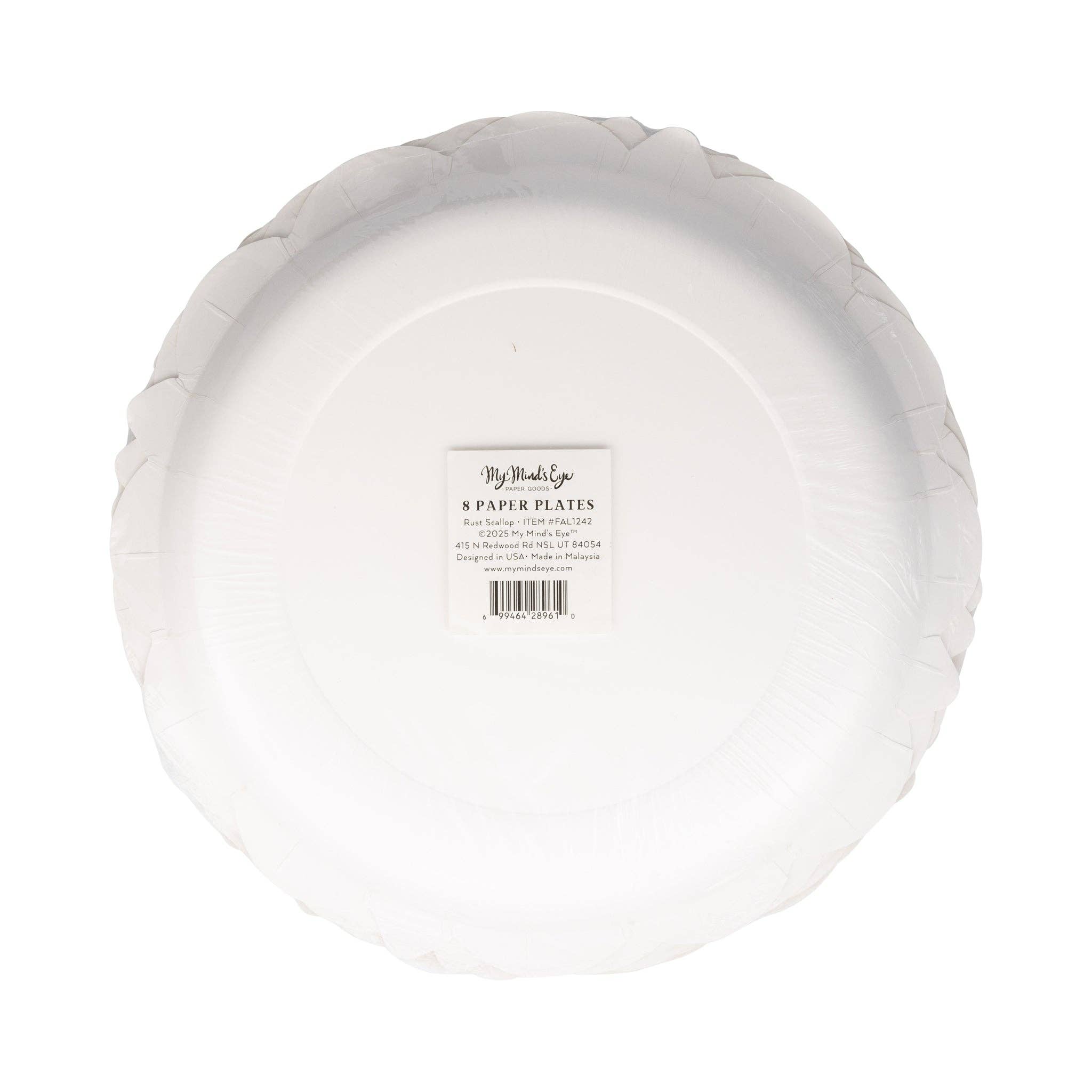 FAL1242 - Falloween Rust Scalloped Round 10" Paper Plate