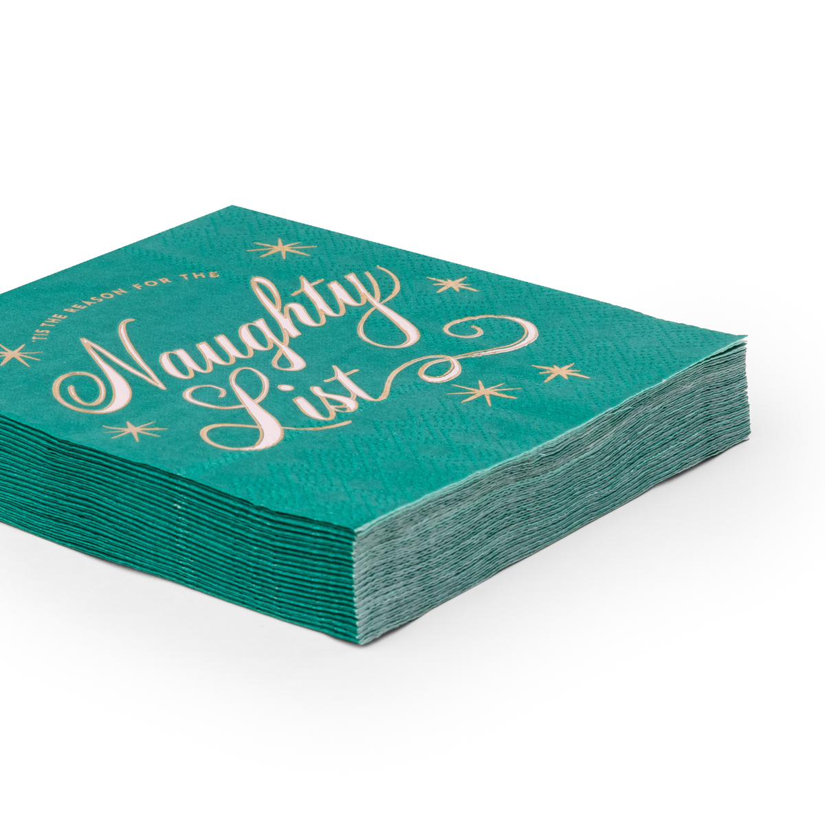 Naughty List Green Cocktail Napkins (Set of 20)