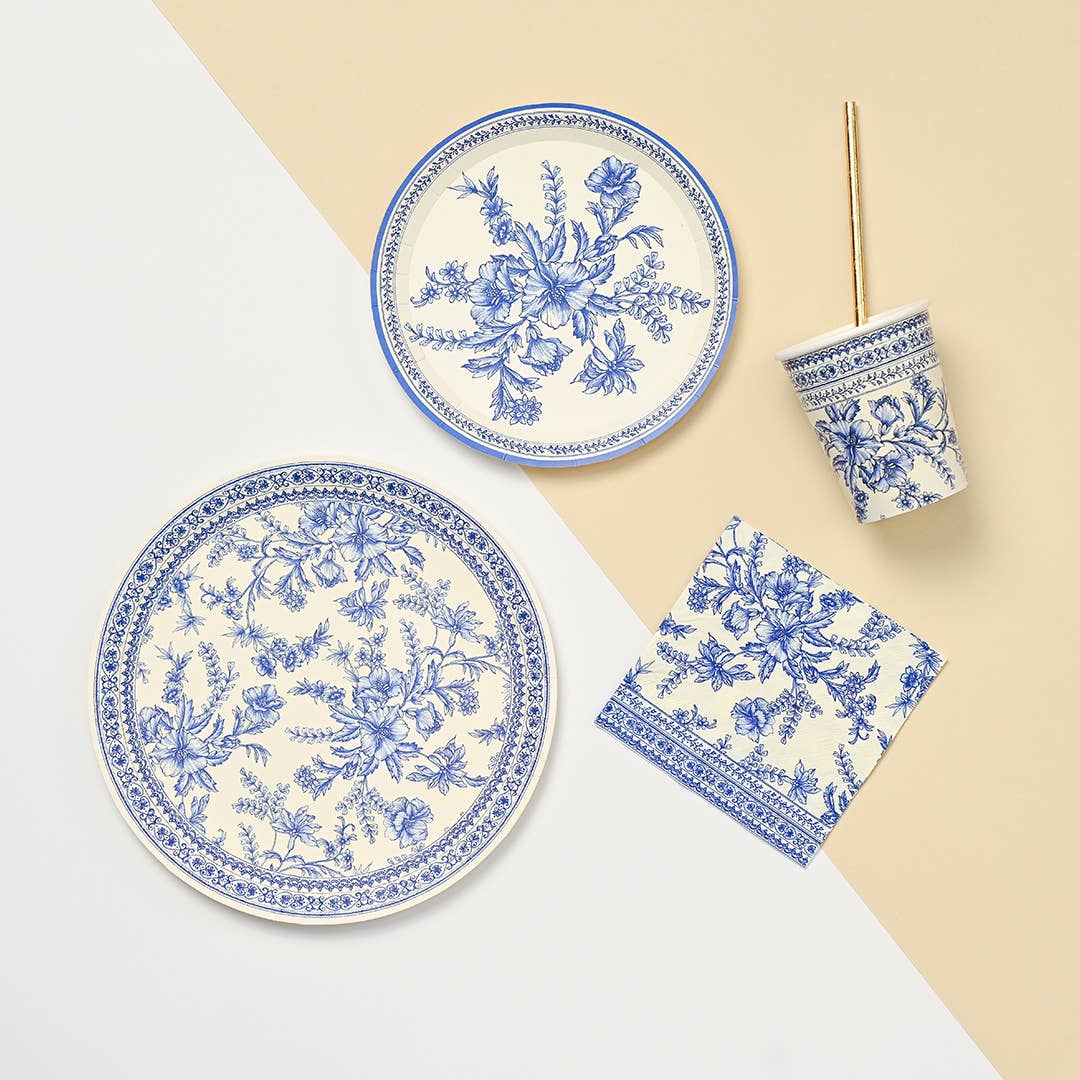 French Toile Paper Cups (10 per Pack)