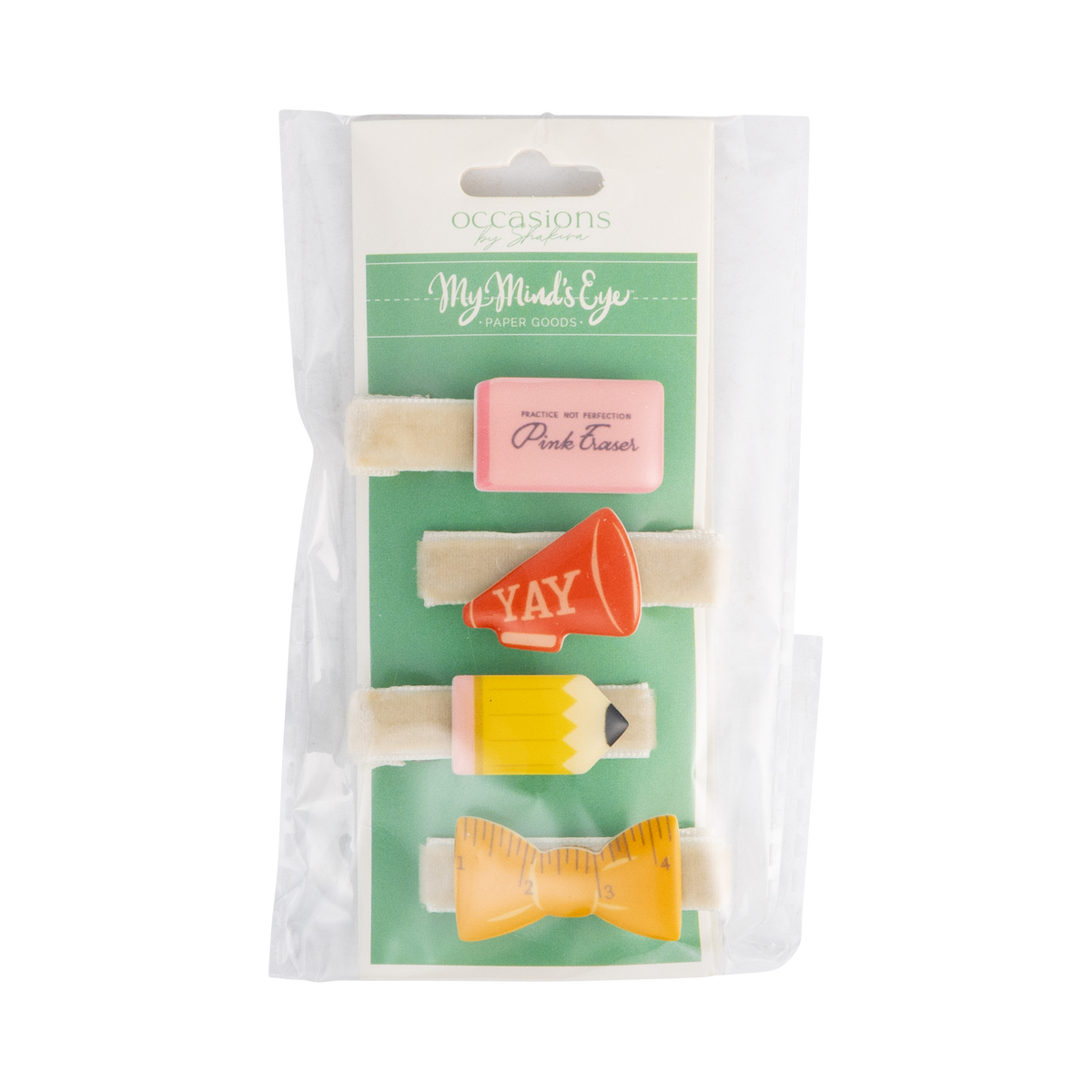 SCH1208 - Occasions Back to School Resin Barrettes