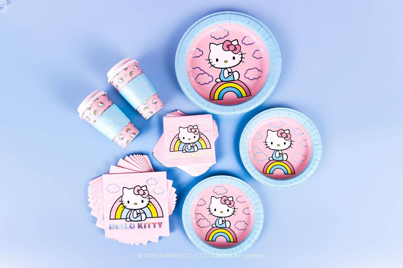 Hello Kitty Rainbow Skies Paper Hot Cups