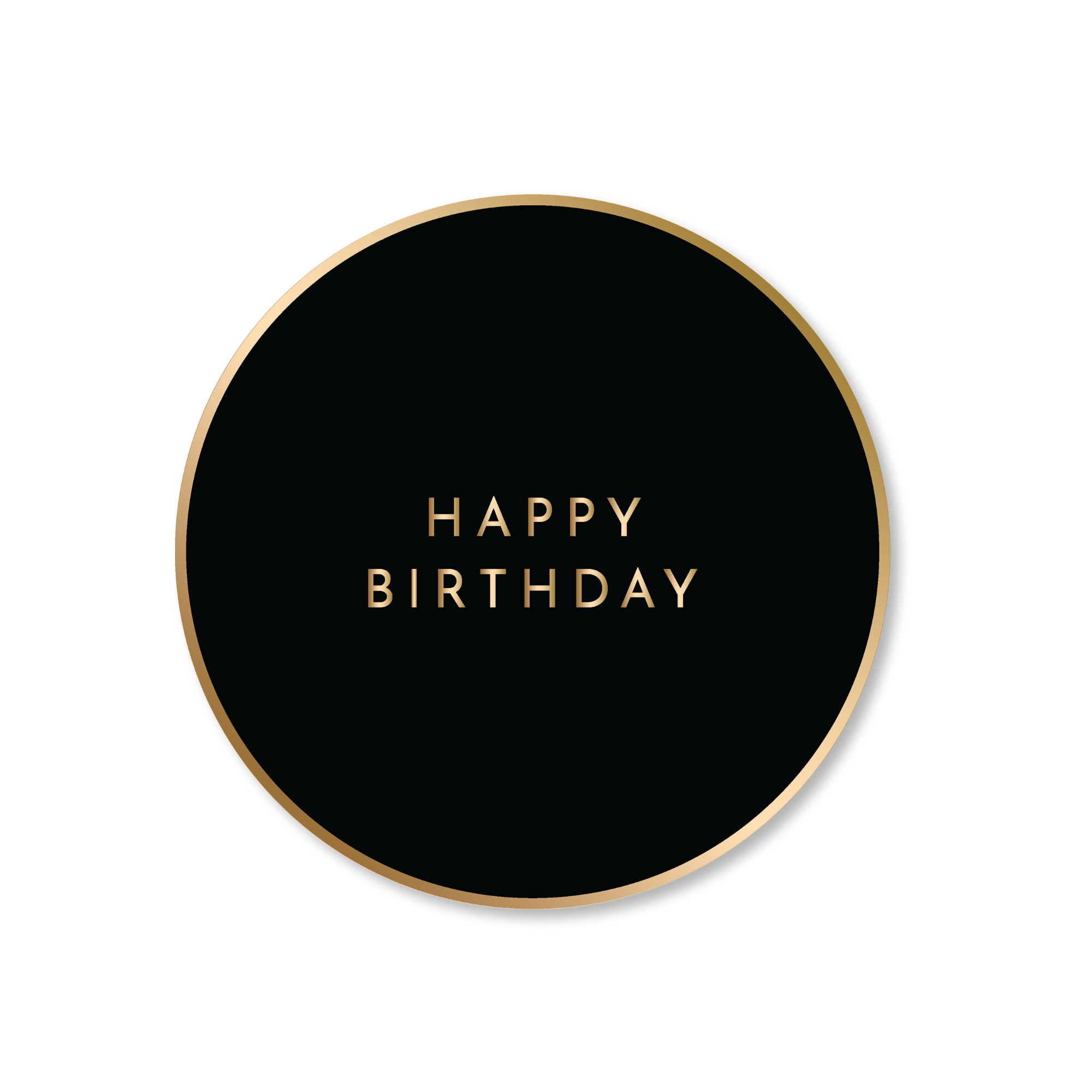 BLACK NOIR HAPPY BIRTHDAY SMALL PLATES