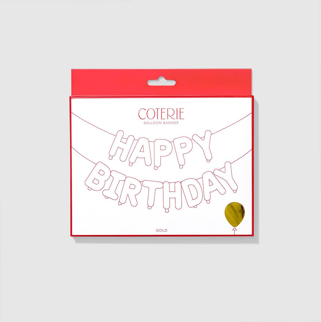 Happy Birthday Balloon Banner