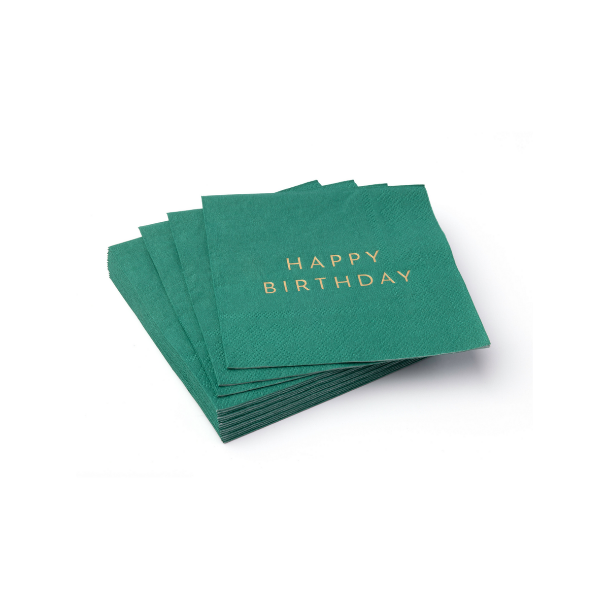 Emerald Happy Birthday Cocktail Napkins (Set of 20)