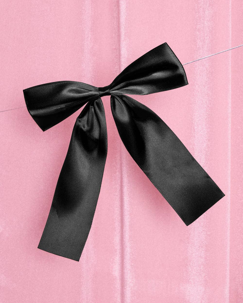 Black Bow Bday Banner - black glitter banner, happy birthday