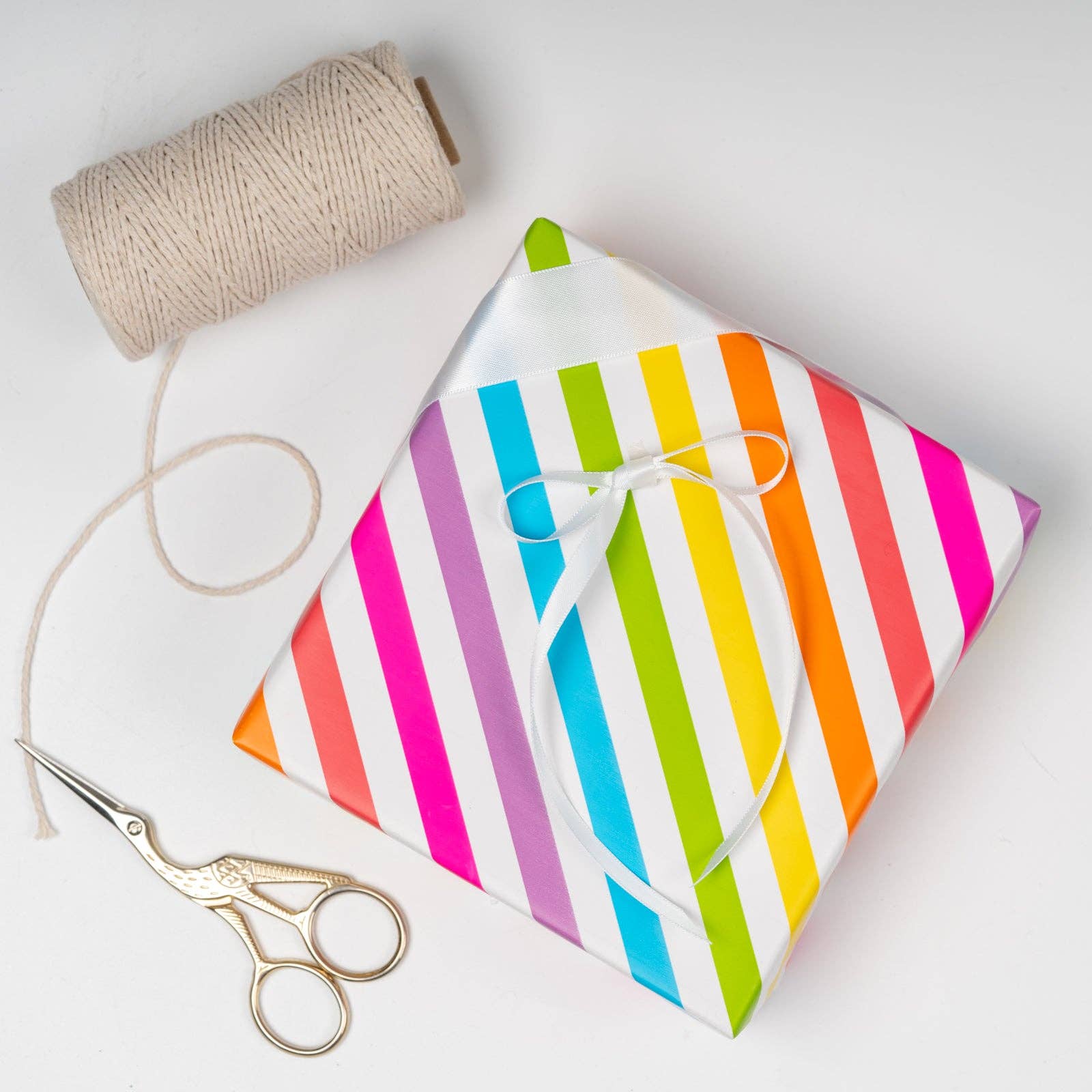 17" x 10' Birthday Mini Wrapping Paper Bundle (3-pack) | Happy Birthday/Balloons/Stripes