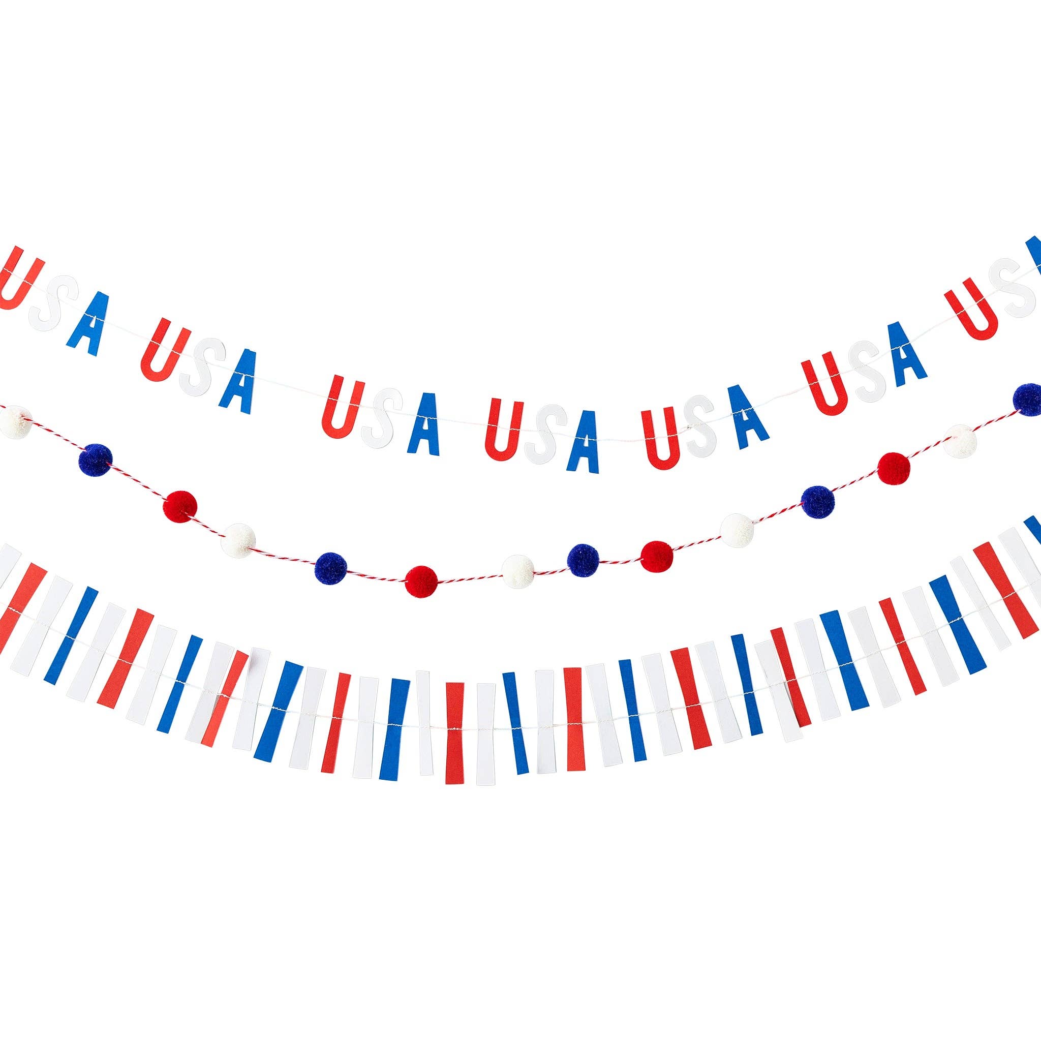 SSP802 - Stars and Stripes Ticker Tape Mini Banner Set