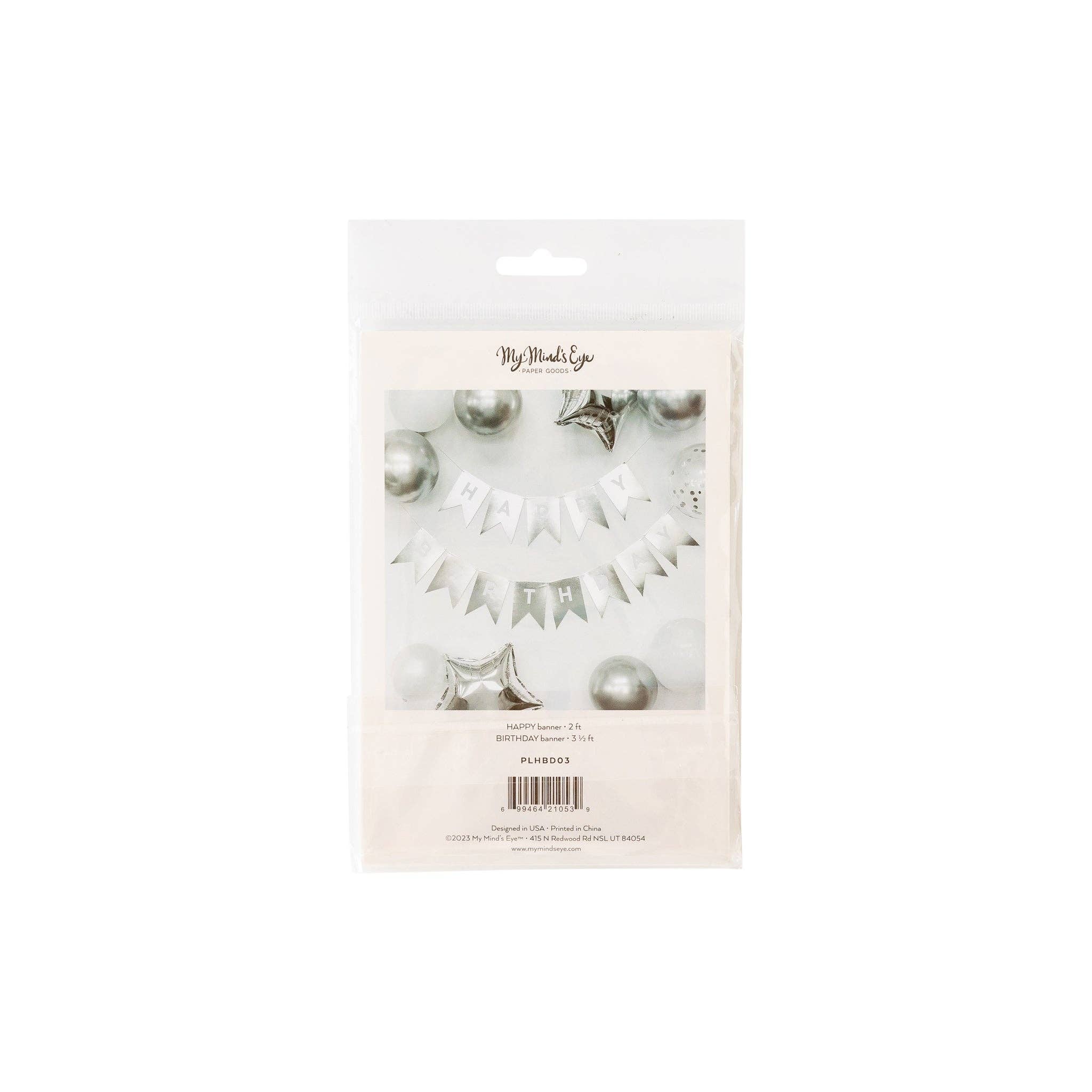 PLHBD03 - Silver Foil "HAPPY BIRTHDAY" Word Banner