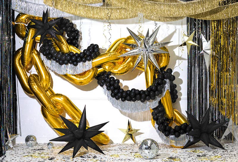 Gold Chain Foil Balloons 22 ft. PartyDeco USA
