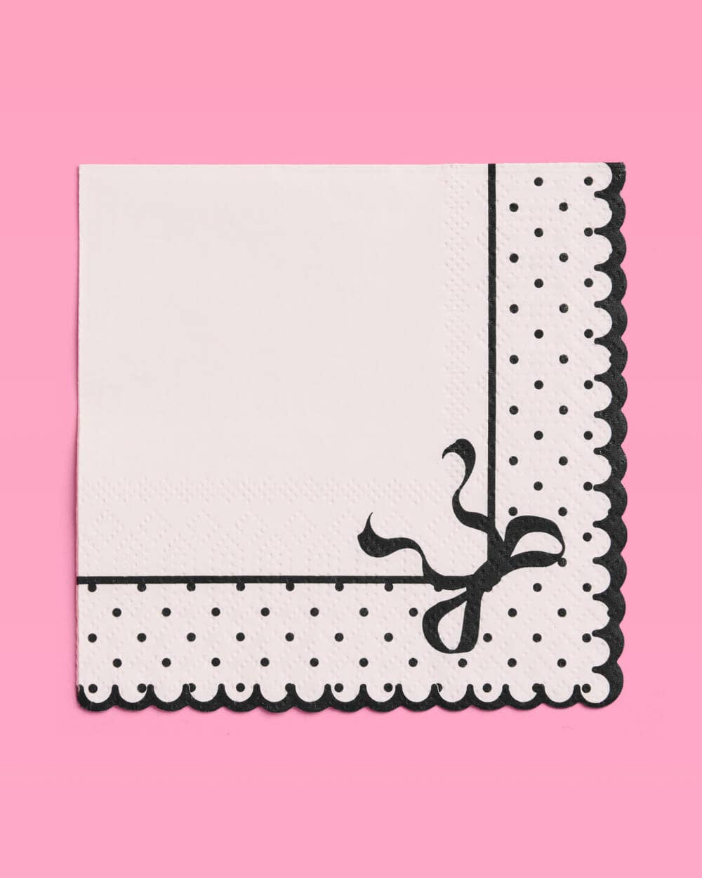 Little Black Bow Napkins - 24 paper napkins, birthday decor