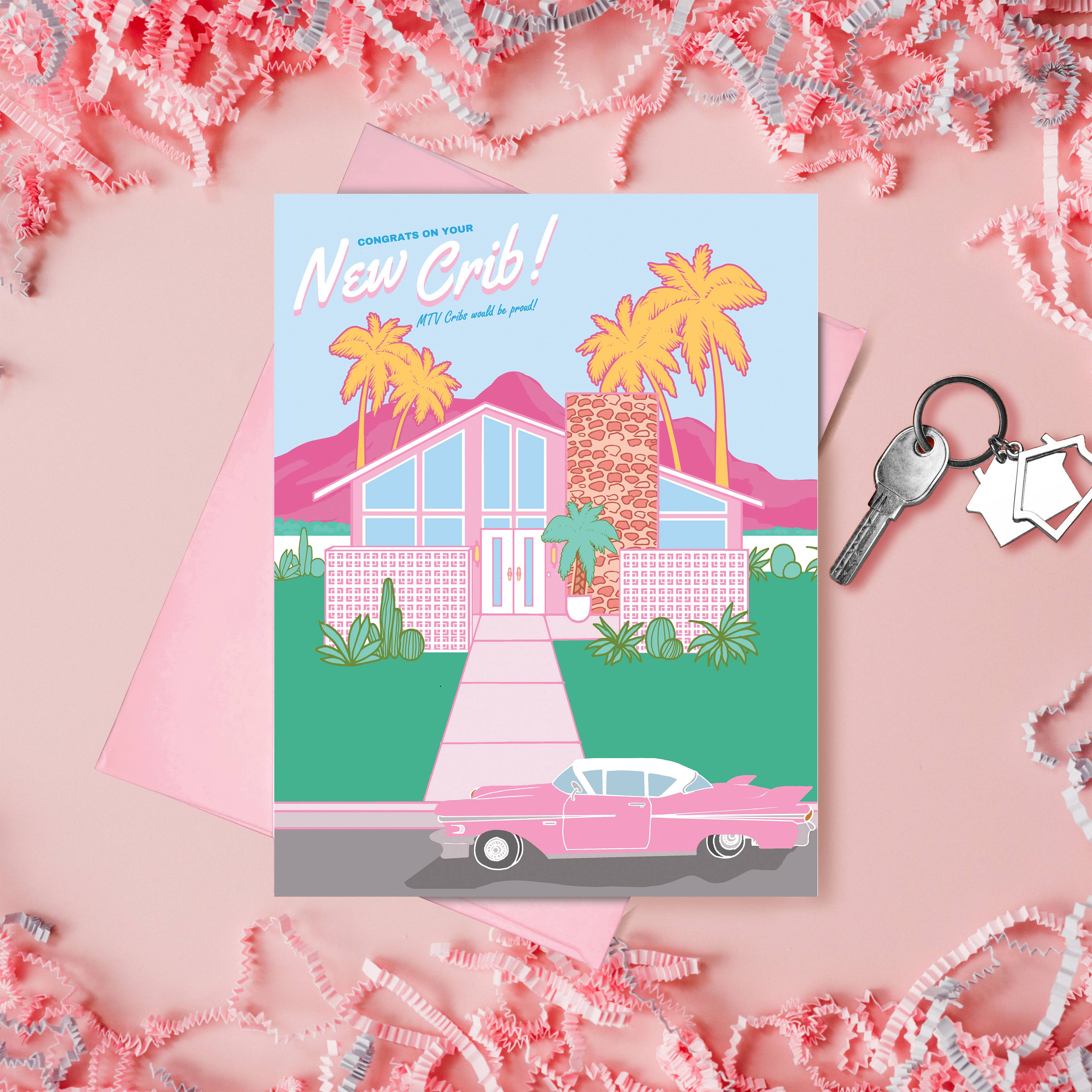 New Crib Housewarming Greeting Card - 6 Pack