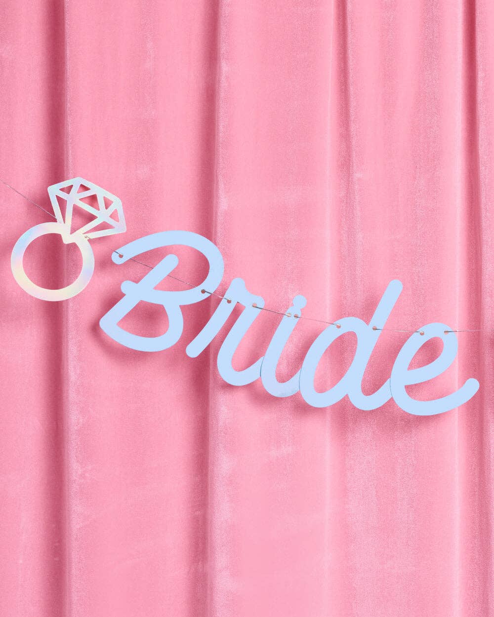 Blue Bride to Be Banner - matte blue + iridescent foil, Bachelorette Party Decorations, Bride