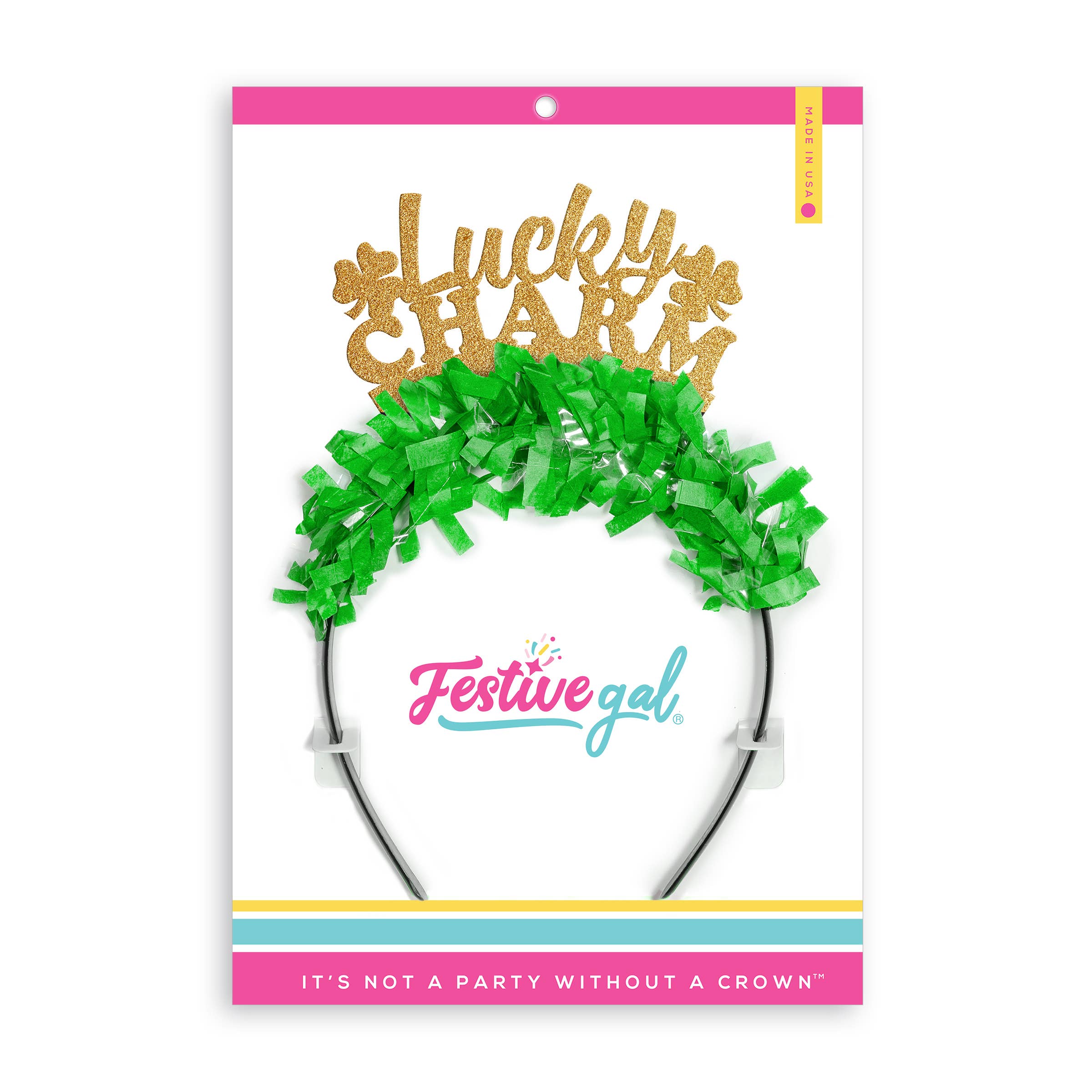 Lucky Charm St. Patricks Day Party Headband Crown